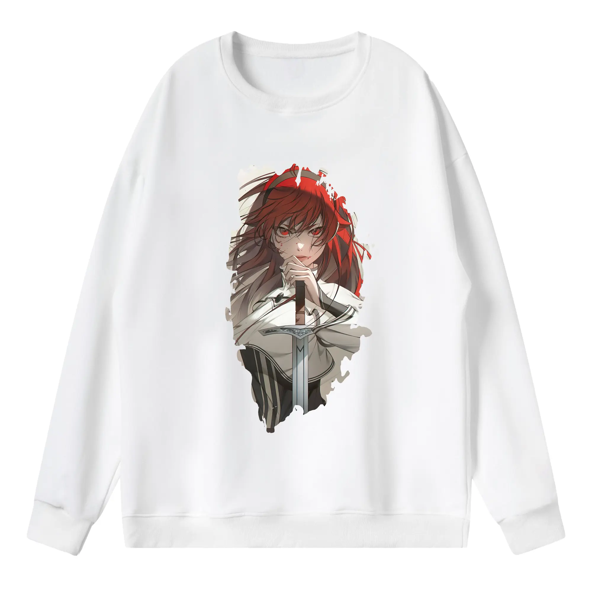 無職転生 グッズ,エリス・ボレアス・グレイラット - 薄手 クルーネック スウェット 裏毛260g · ポリエステル 春秋向け カジュアル 男女兼用 · トレーナー デイリー スポーツ 散歩に最適