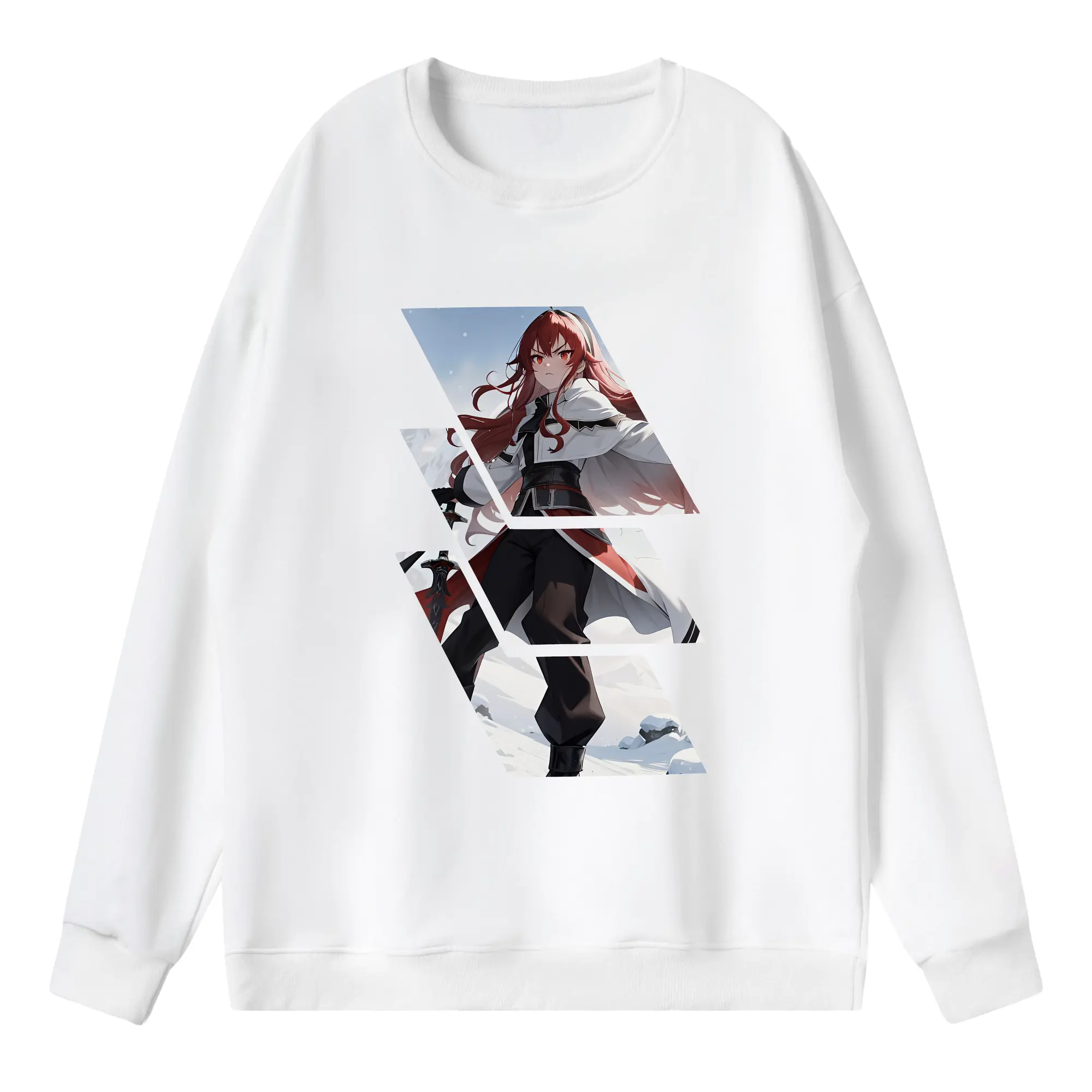 無職転生 グッズ,エリス・ボレアス・グレイラット - 薄手 クルーネック スウェット 裏毛260g · ポリエステル 春秋向け カジュアル 男女兼用 · トレーナー デイリー スポーツ 散歩に最適