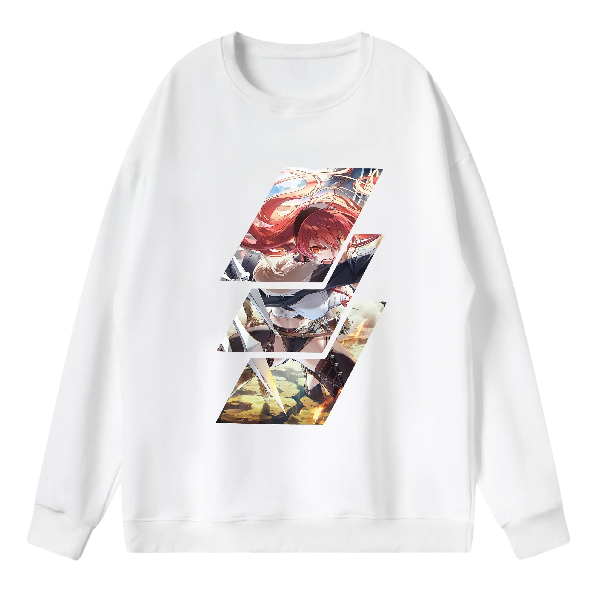 無職転生 グッズ,エリス・ボレアス・グレイラット - 薄手 クルーネック スウェット 裏毛260g · ポリエステル 春秋向け カジュアル 男女兼用 · トレーナー デイリー スポーツ 散歩に最適