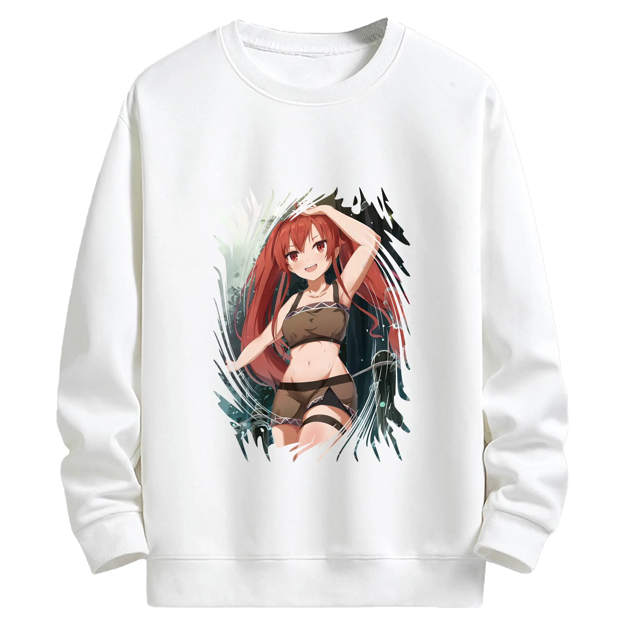 無職転生 グッズ,エリス・ボレアス・グレイラット - キッズ クルーネックスウェットシャツ ・ フロントプリント ・ 綿80％ ポリエステル20％ ・ 快適 通学 スポーツ 日常使い お散歩用