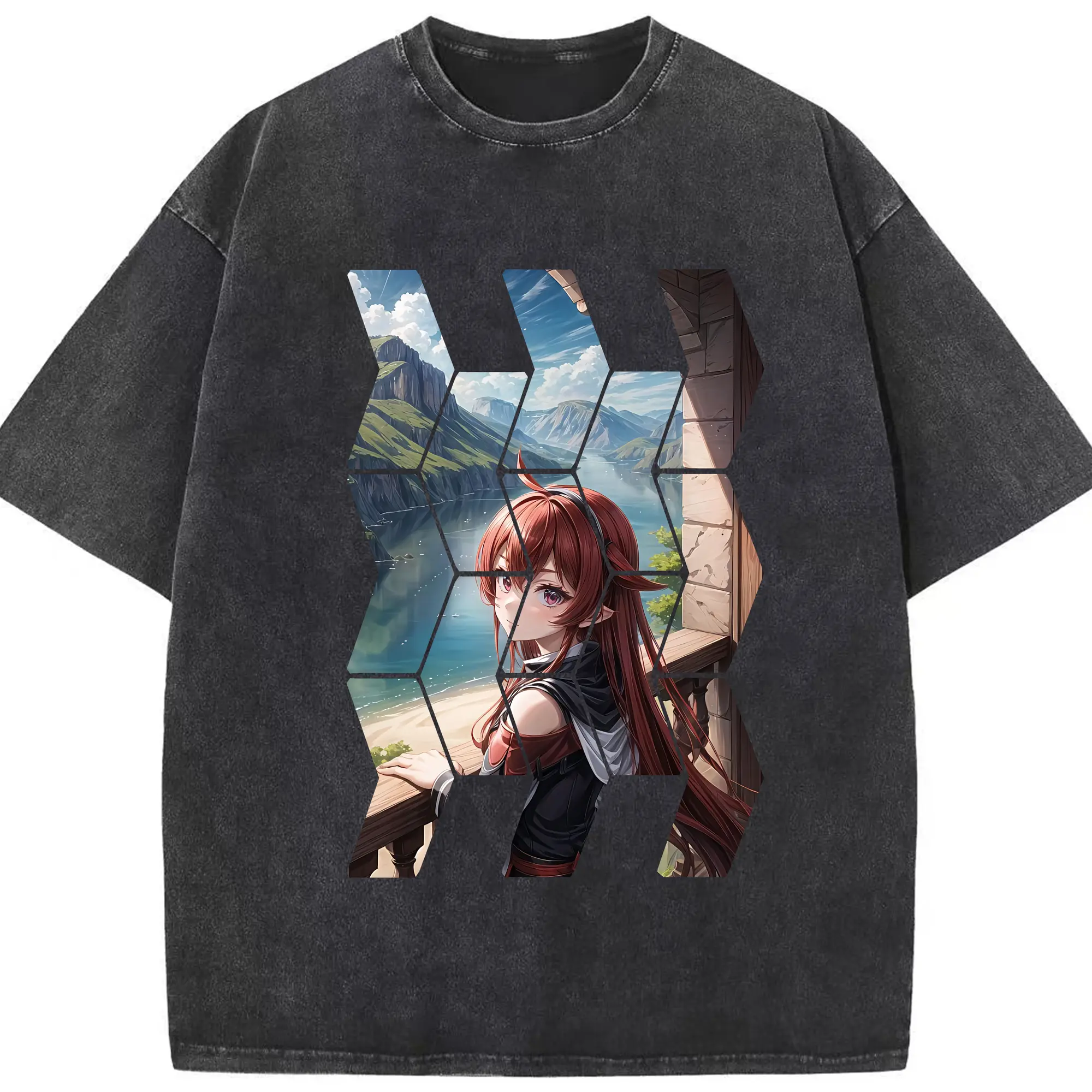 無職転生 グッズ,エリス・ボレアス・グレイラット - 綿100％ ヴィンテージ風 半袖Tシャツ ・ フロントプリント ・ 柔らか肌触り ・ 通気性 快適 ・ スポーツ カジュアル 外出用