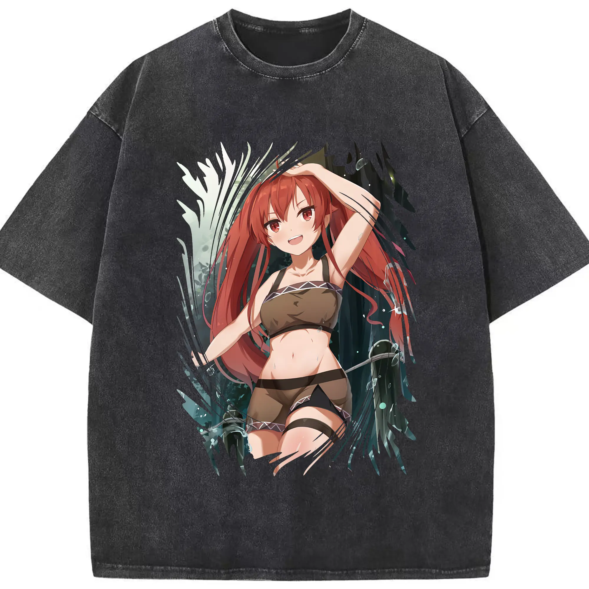 無職転生 グッズ,エリス・ボレアス・グレイラット - 綿100％ ヴィンテージ風 半袖Tシャツ ・ フロントプリント ・ 柔らか肌触り ・ 通気性 快適 ・ スポーツ カジュアル 外出用