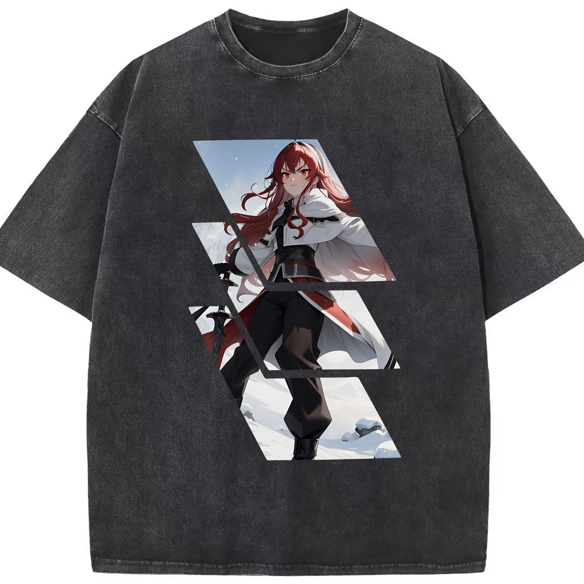 無職転生 グッズ,エリス・ボレアス・グレイラット - 綿100％ ヴィンテージ風 半袖Tシャツ ・ フロントプリント ・ 柔らか肌触り ・ 通気性 快適 ・ スポーツ カジュアル 外出用