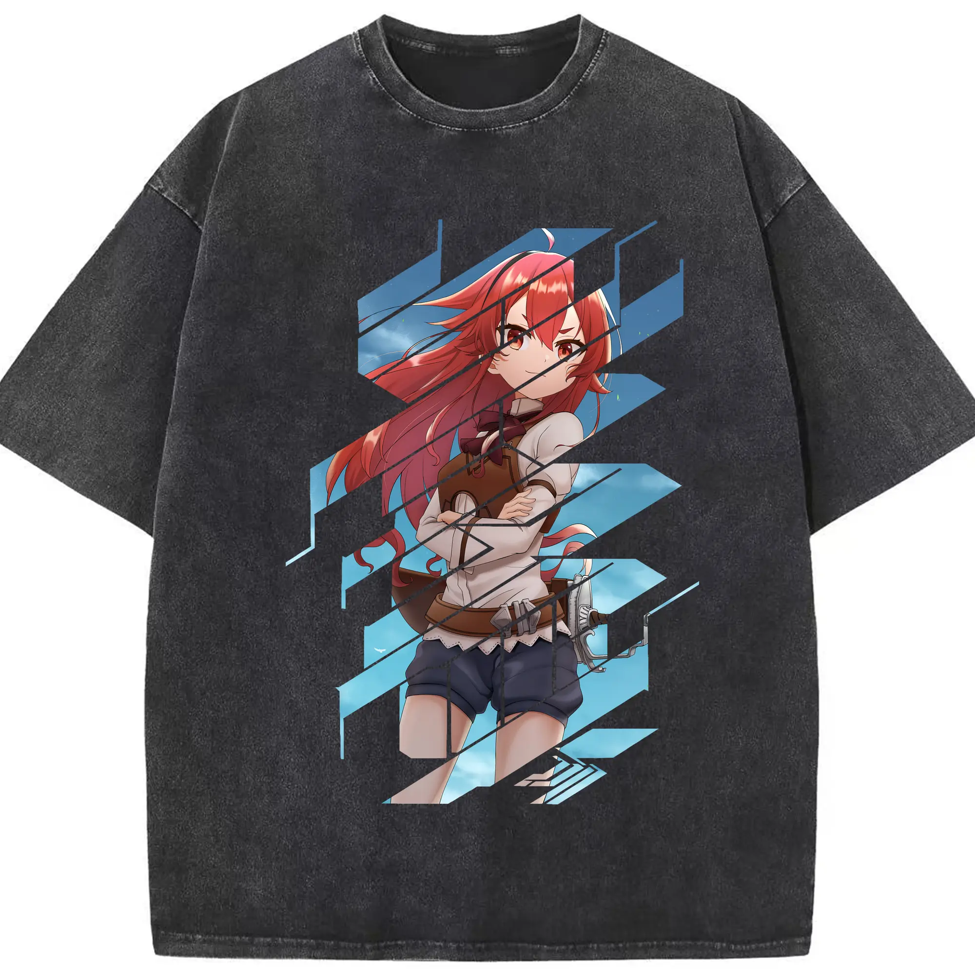 無職転生 グッズ,エリス・ボレアス・グレイラット - 綿100％ ヴィンテージ風 半袖Tシャツ ・ フロントプリント ・ 柔らか肌触り ・ 通気性 快適 ・ スポーツ カジュアル 外出用