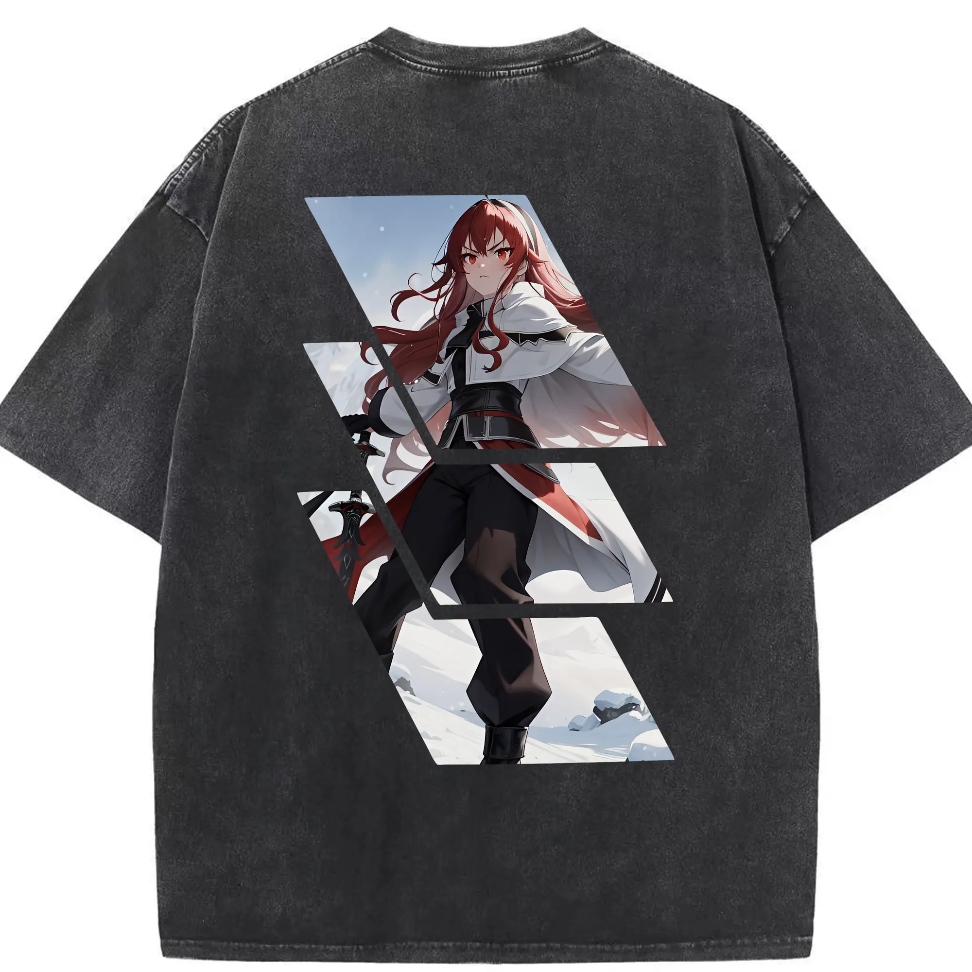 無職転生 グッズ,エリス・ボレアス・グレイラット - 綿100％ ヴィンテージ風 半袖Tシャツ ・ 背面プリント ・ 柔らか肌触り ・ 通気性 快適 ・ スポーツ カジュアル 外出用