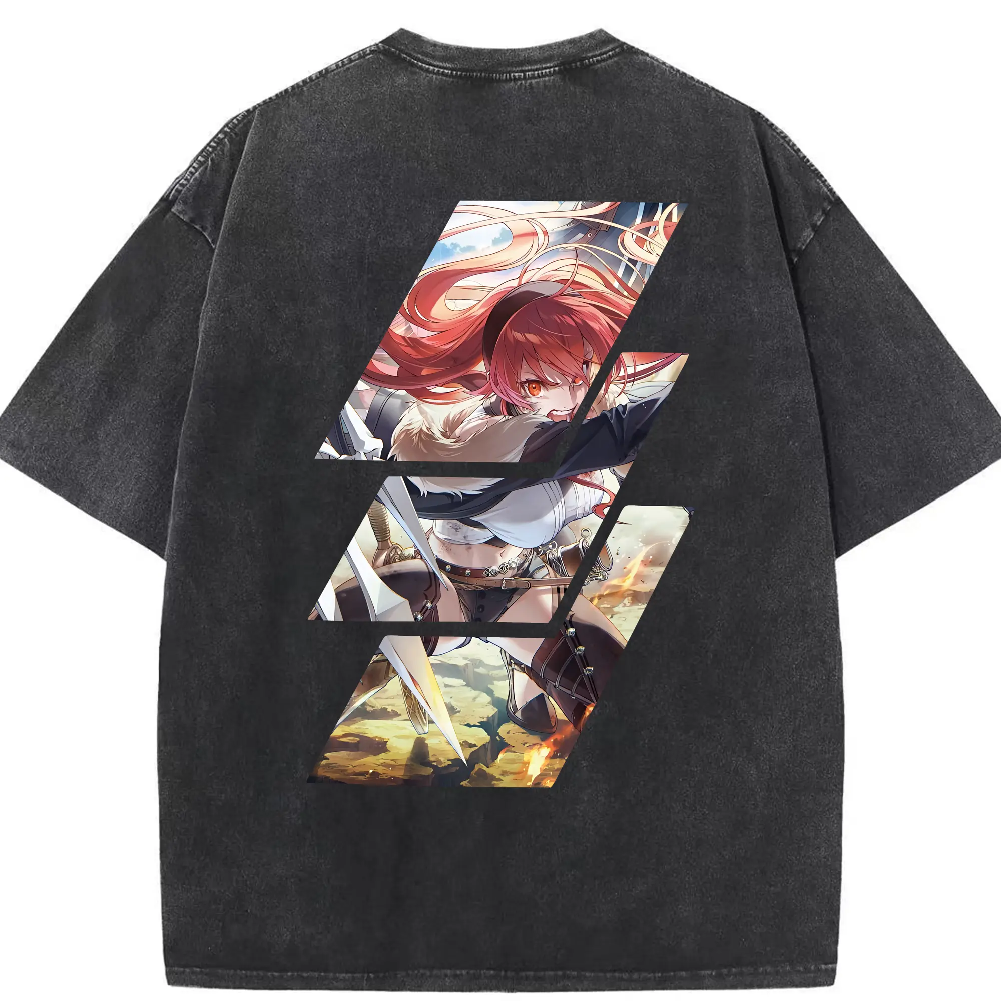 無職転生 グッズ,エリス・ボレアス・グレイラット - 綿100％ ヴィンテージ風 半袖Tシャツ ・ 背面プリント ・ 柔らか肌触り ・ 通気性 快適 ・ スポーツ カジュアル 外出用