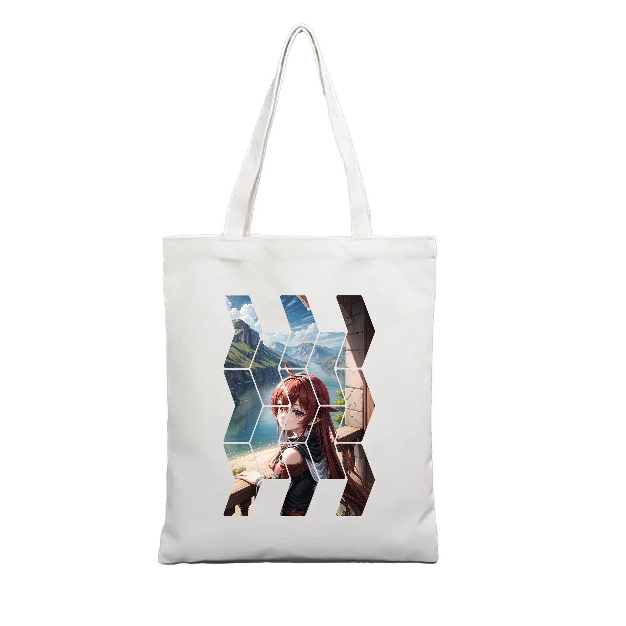 無職転生 グッズ,エリス・ボレアス・グレイラット - 縦型キャンバス手提げバッグ（トートバッグ） ・ キャンバス素材 ・ ショッピング用 ・ 軽量 丈夫 お手入れ簡単