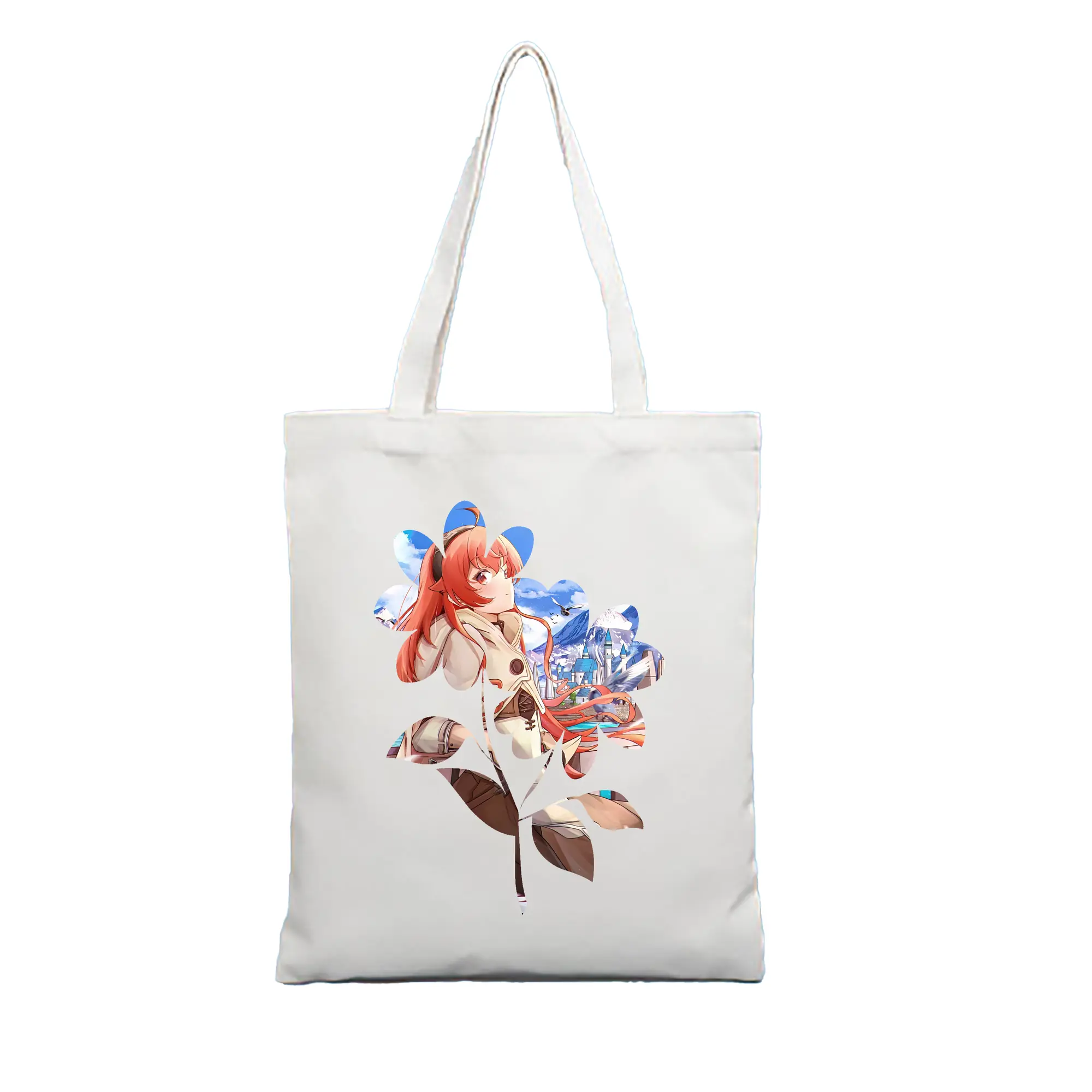 無職転生 グッズ,エリス・ボレアス・グレイラット - 縦型キャンバス手提げバッグ（トートバッグ） ・ キャンバス素材 ・ ショッピング用 ・ 軽量 丈夫 お手入れ簡単