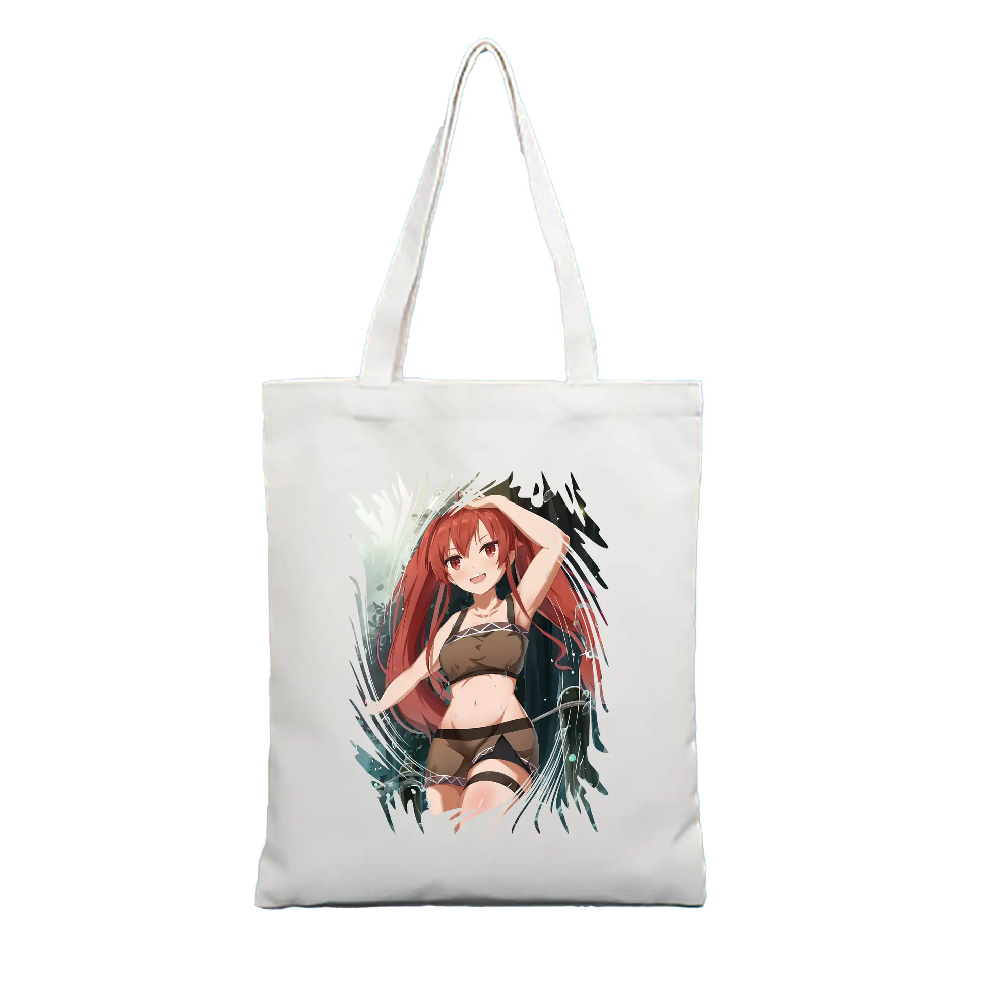無職転生 グッズ,エリス・ボレアス・グレイラット - 縦型キャンバス手提げバッグ（トートバッグ） ・ キャンバス素材 ・ ショッピング用 ・ 軽量 丈夫 お手入れ簡単