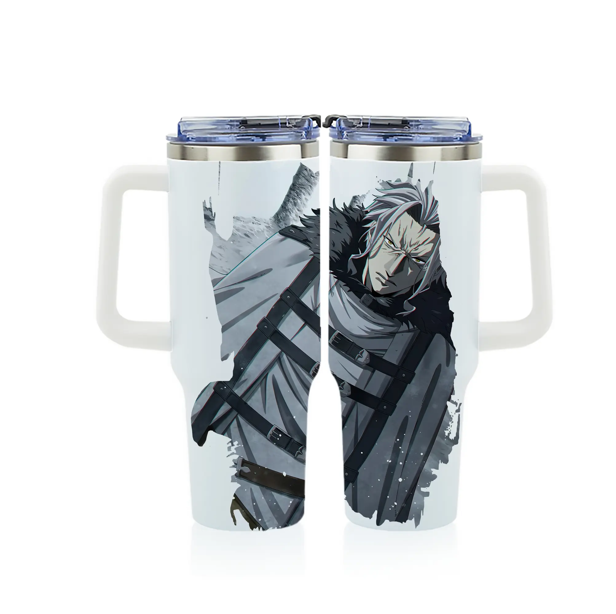 無職転生 グッズ,オルステッド - 1200mL フルプリント車用タンブラー ・ 304ステンレス 内側 ・ 201ステンレス 外側 ・ 保温 保冷 ・ 通勤 ドライブ アウトドア用