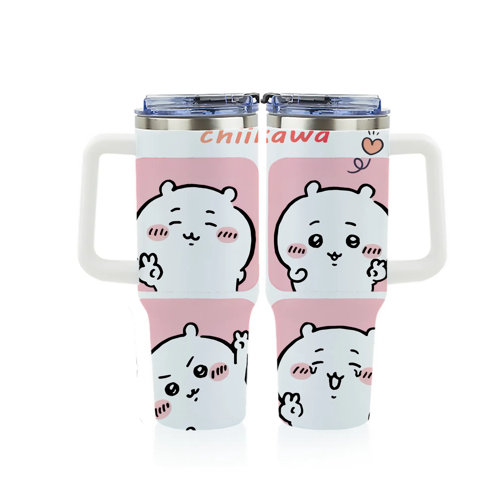 ちい が わ グッズ ちいかわ - 1200mL フルプリント車用タンブラー ・ 304ステンレス 内側 ・ 201ステンレス 外側 ・ 保温 保冷 ・ 通勤 ドライブ アウトドア用