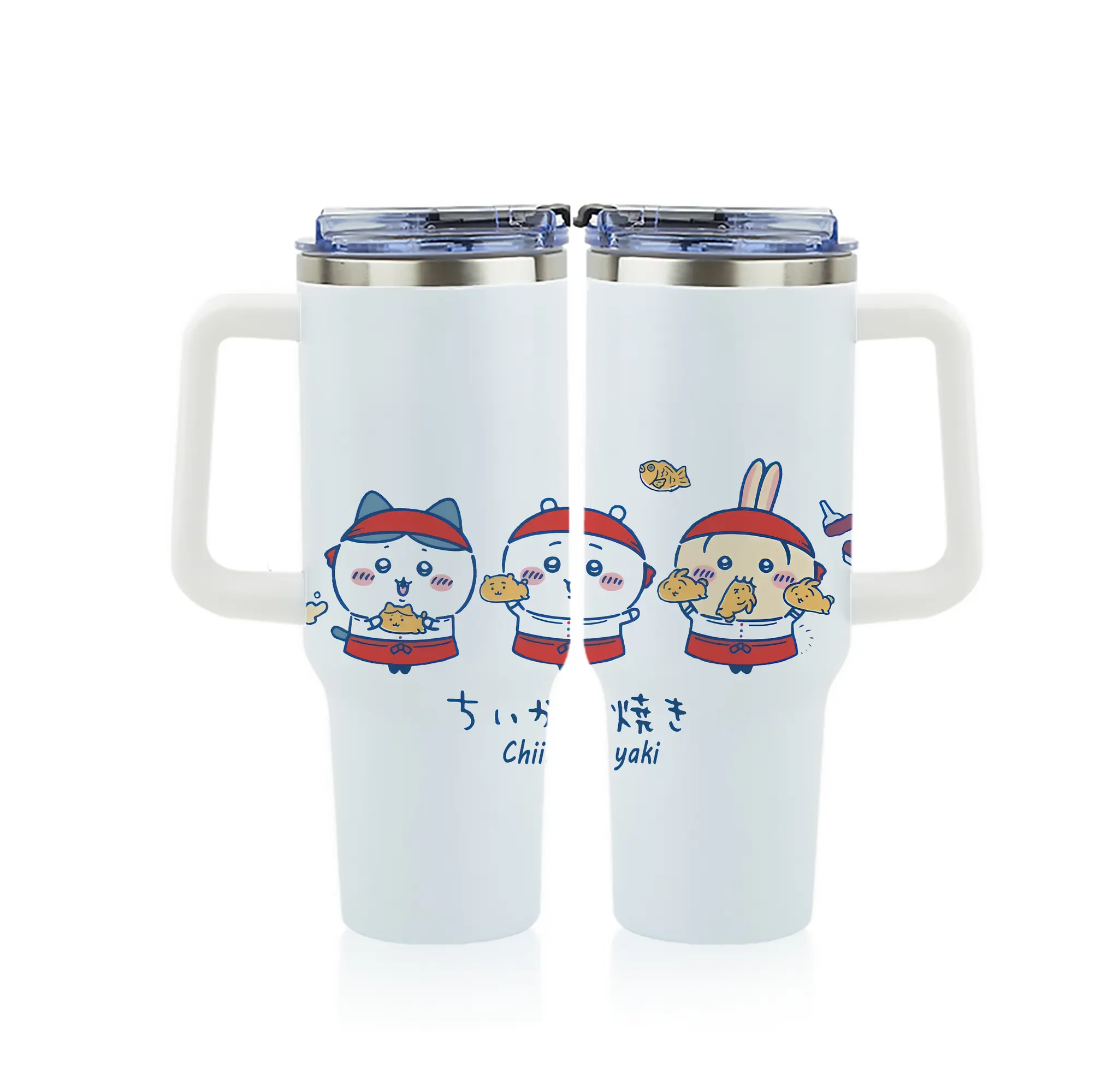 ちい が わ グッズ ちいかわ - 1200mL フルプリント車用タンブラー ・ 304ステンレス 内側 ・ 201ステンレス 外側 ・ 保温 保冷 ・ 通勤 ドライブ アウトドア用