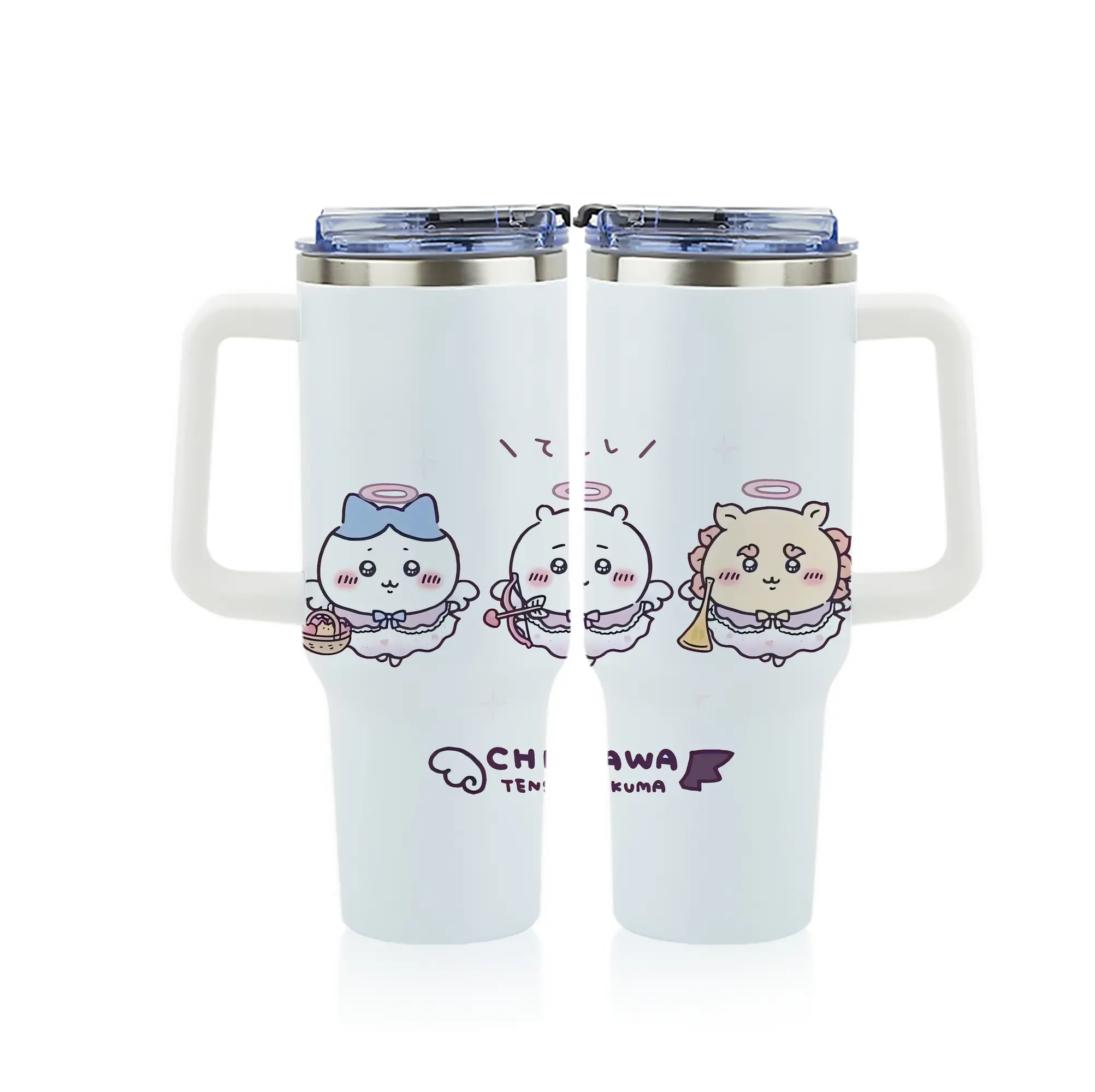 ちい が わ グッズ ちいかわ - 1200mL フルプリント車用タンブラー ・ 304ステンレス 内側 ・ 201ステンレス 外側 ・ 保温 保冷 ・ 通勤 ドライブ アウトドア用