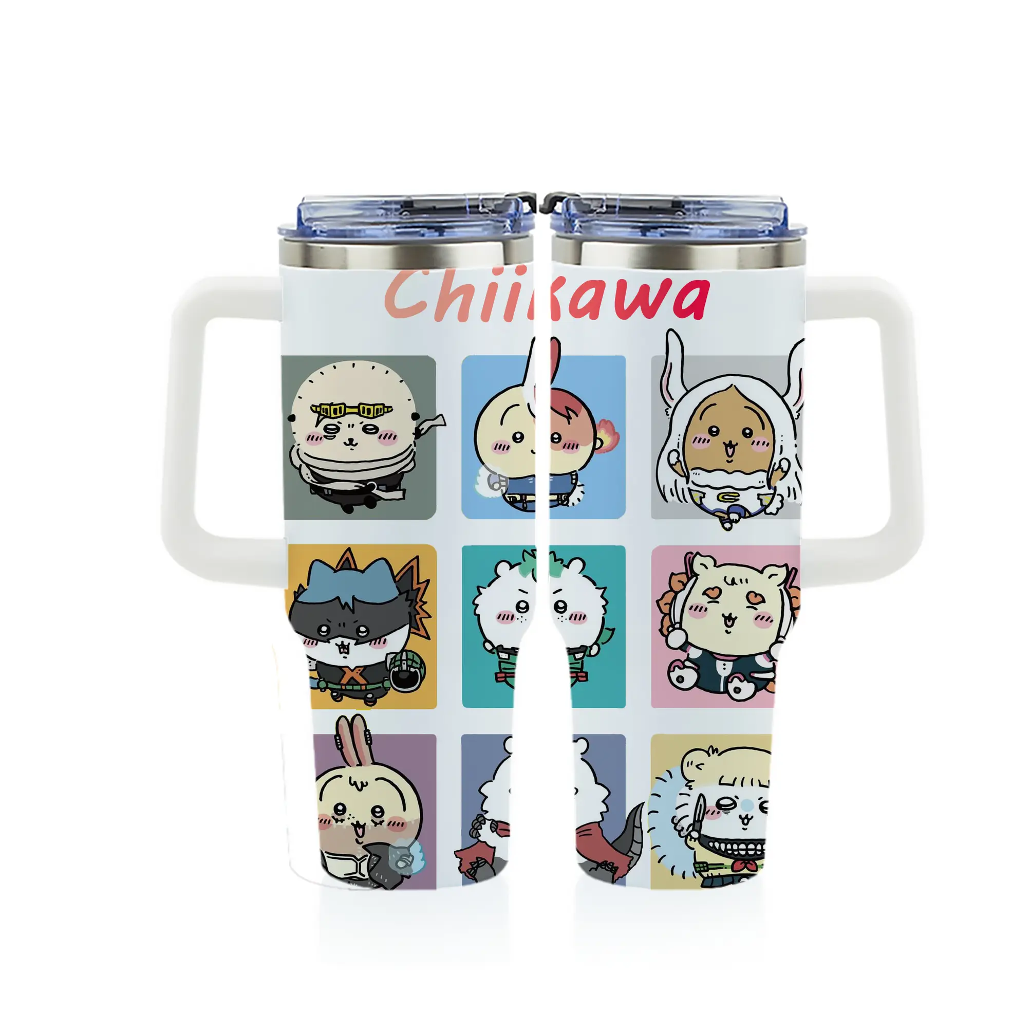 ちい が わ グッズ ちいかわ - 1200mL フルプリント車用タンブラー ・ 304ステンレス 内側 ・ 201ステンレス 外側 ・ 保温 保冷 ・ 通勤 ドライブ アウトドア用