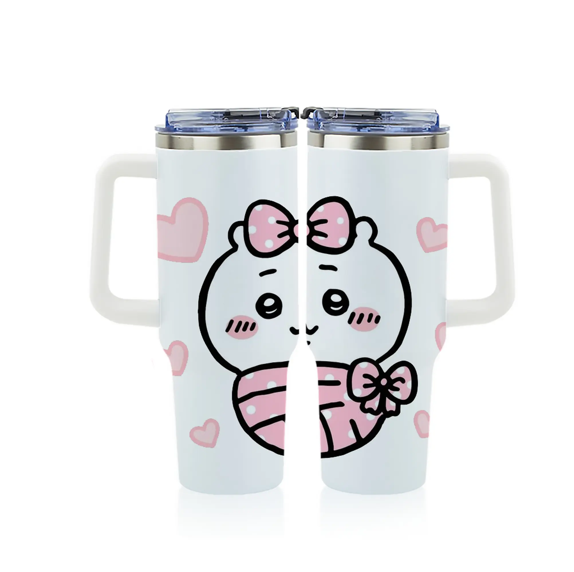 ちい が わ グッズ ちいかわ - 1200mL フルプリント車用タンブラー ・ 304ステンレス 内側 ・ 201ステンレス 外側 ・ 保温 保冷 ・ 通勤 ドライブ アウトドア用