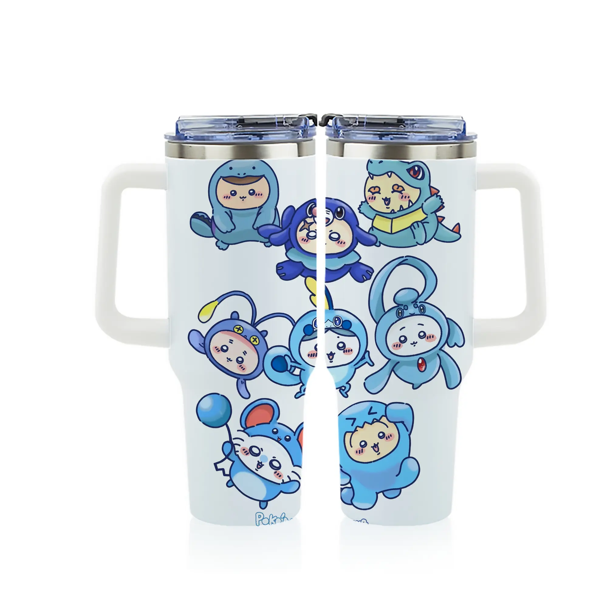 ちい が わ グッズ ちいかわ - 1200mL フルプリント車用タンブラー ・ 304ステンレス 内側 ・ 201ステンレス 外側 ・ 保温 保冷 ・ 通勤 ドライブ アウトドア用