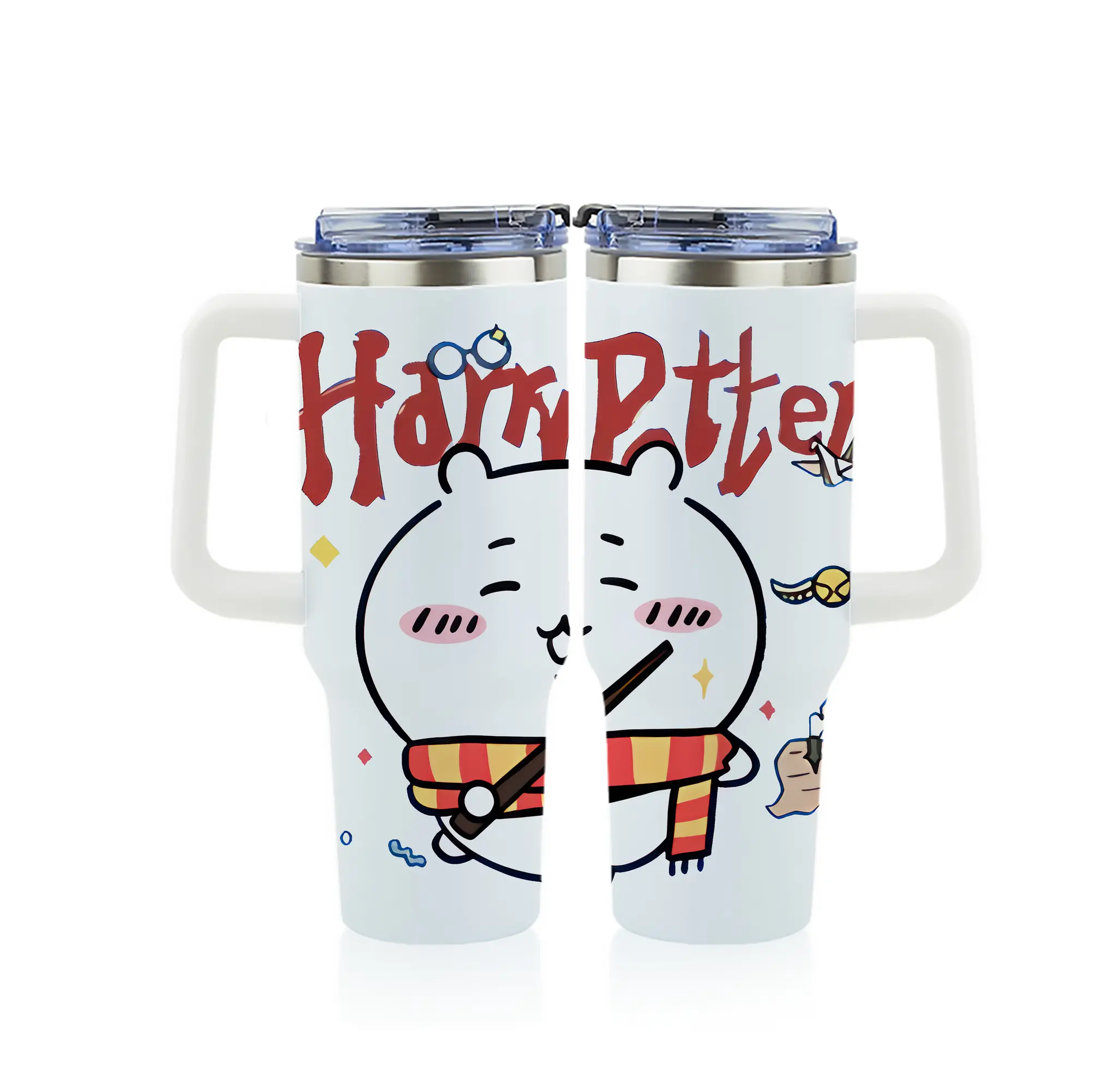 ちい が わ グッズ ちいかわ - 1200mL フルプリント車用タンブラー ・ 304ステンレス 内側 ・ 201ステンレス 外側 ・ 保温 保冷 ・ 通勤 ドライブ アウトドア用