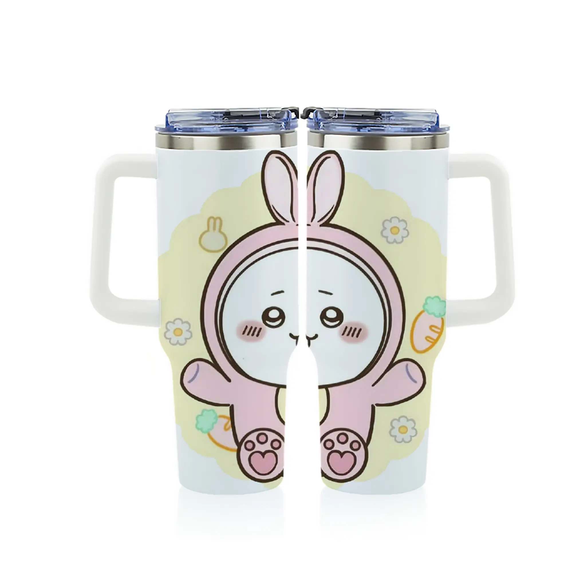 ちい が わ グッズ ちいかわ - 1200mL フルプリント車用タンブラー ・ 304ステンレス 内側 ・ 201ステンレス 外側 ・ 保温 保冷 ・ 通勤 ドライブ アウトドア用