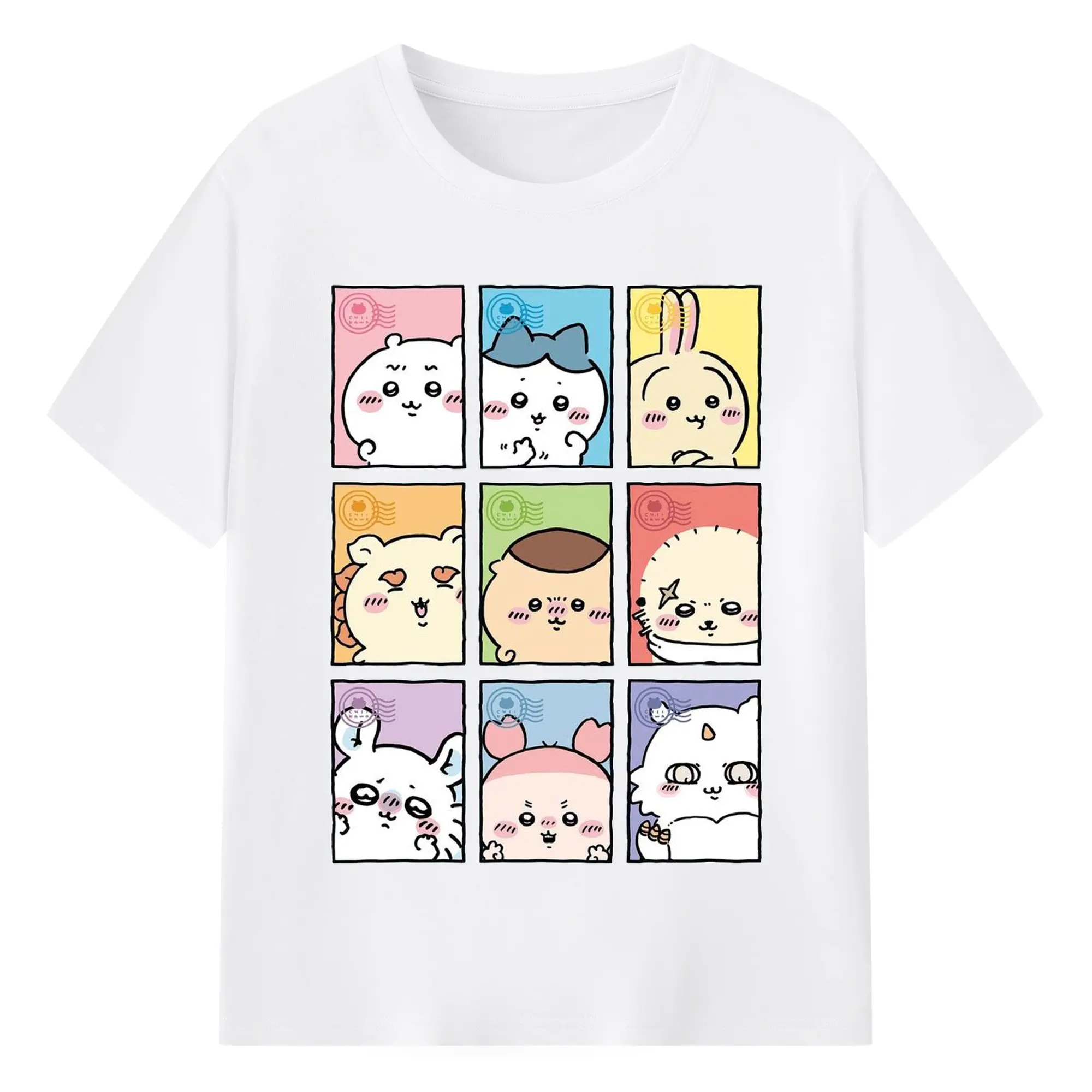 ちい が わ グッズ ちいかわ - 綿100％ 半袖Tシャツ ・ フロントプリント ・ 快適 通気性 ・ 日常使い 散歩 スポーツ用