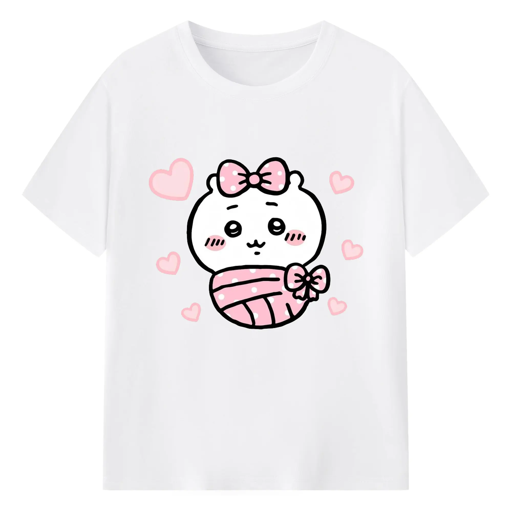 ちい が わ グッズ ちいかわ - 綿100％ 半袖Tシャツ ・ フロントプリント ・ 快適 通気性 ・ 日常使い 散歩 スポーツ用