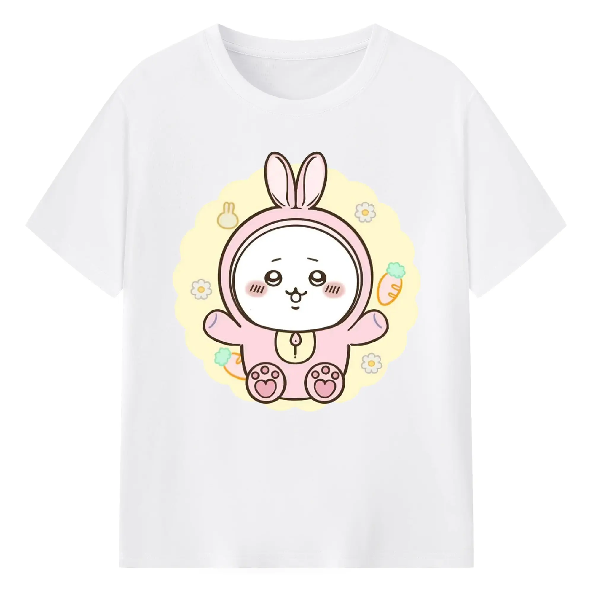 ちい が わ グッズ ちいかわ - 綿100％ 半袖Tシャツ ・ フロントプリント ・ 快適 通気性 ・ 日常使い 散歩 スポーツ用
