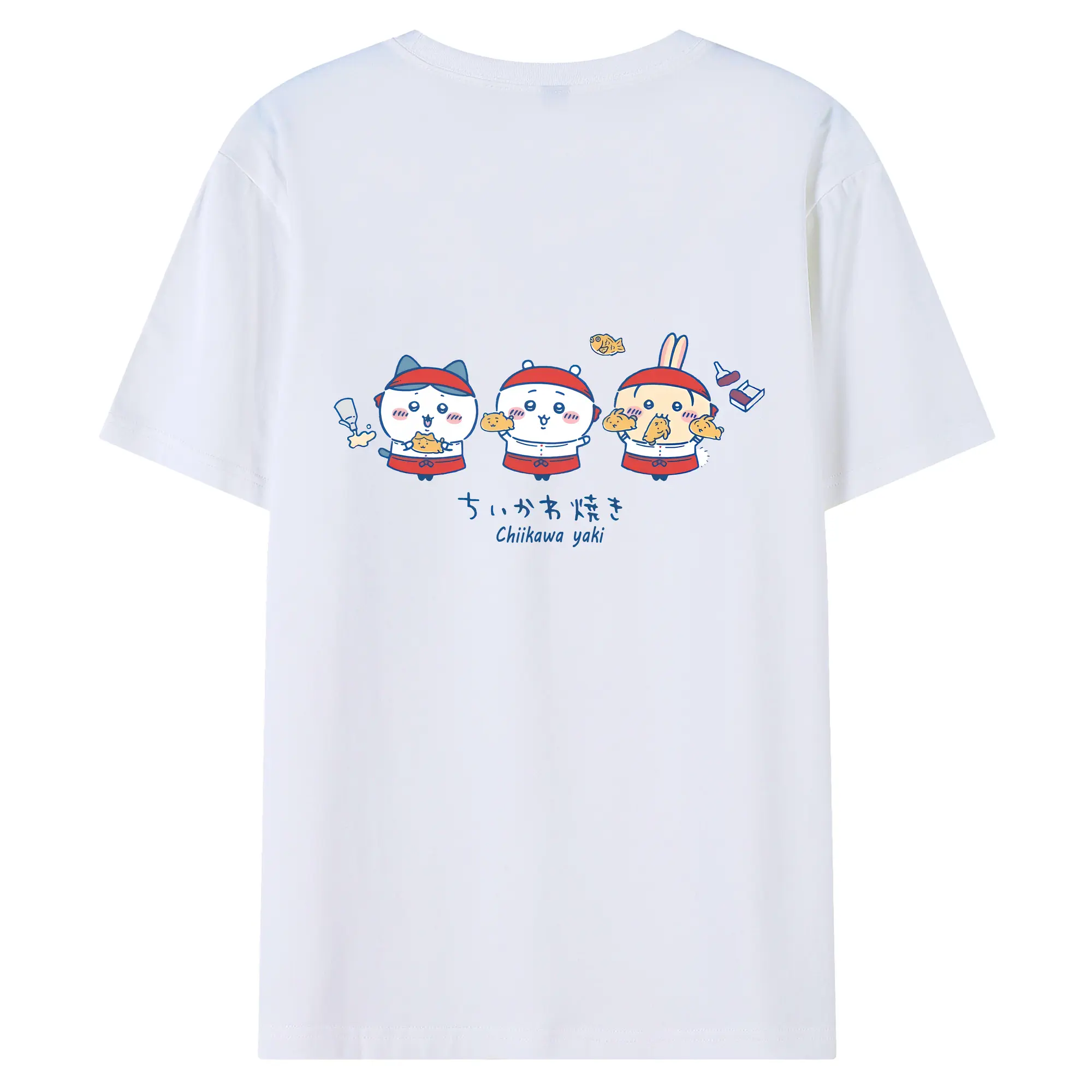 ちい が わ グッズ ちいかわ - 綿100％ 半袖Tシャツ ・ バックプリント ・ 快適 通気性 ・ 日常使い 散歩 スポーツ用