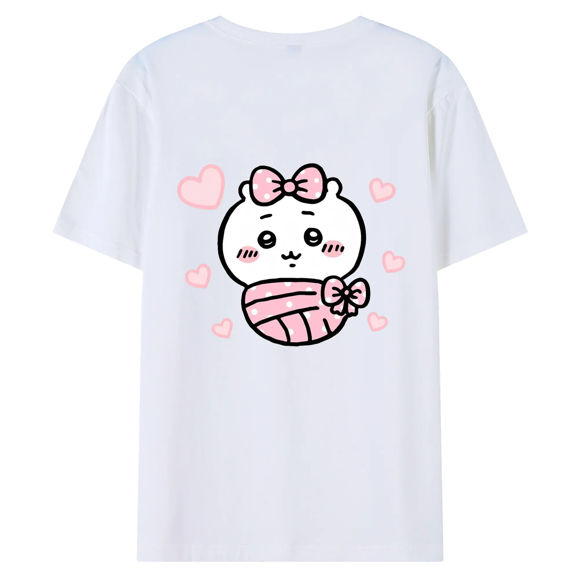 ちい が わ グッズ ちいかわ - 綿100％ 半袖Tシャツ ・ バックプリント ・ 快適 通気性 ・ 日常使い 散歩 スポーツ用
