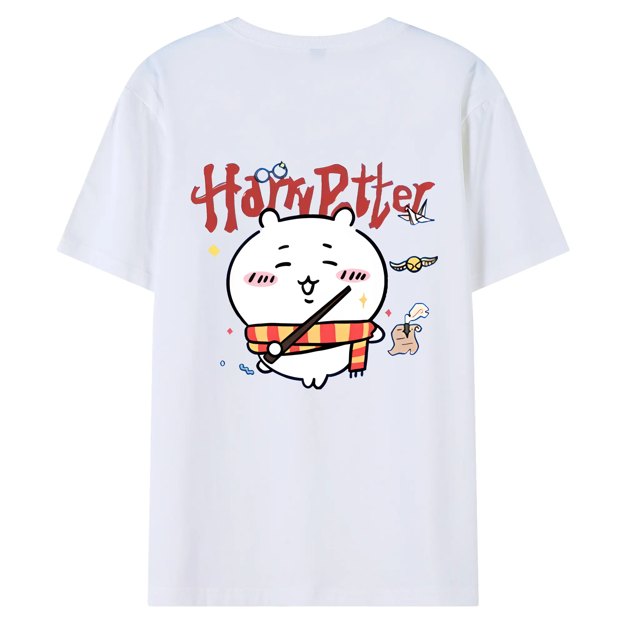 ちい が わ グッズ ちいかわ - 綿100％ 半袖Tシャツ ・ バックプリント ・ 快適 通気性 ・ 日常使い 散歩 スポーツ用