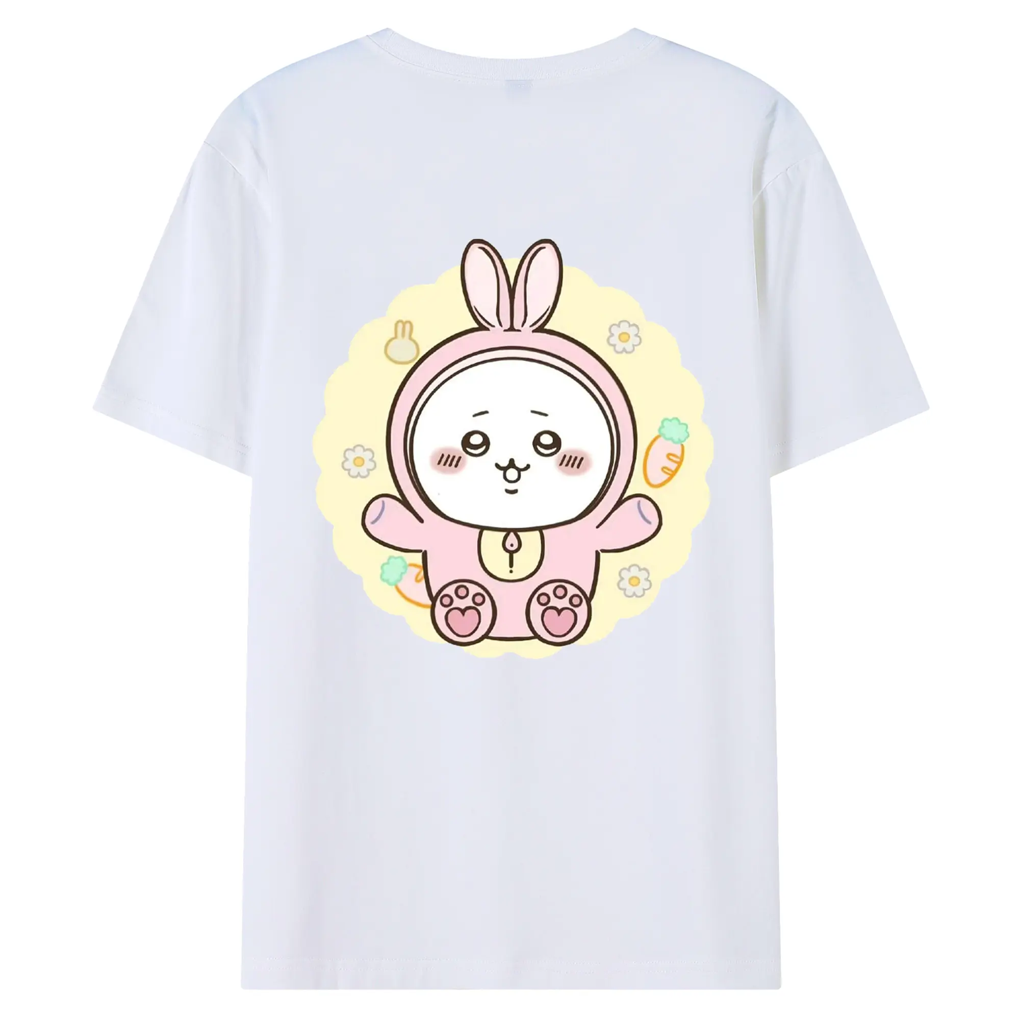ちい が わ グッズ ちいかわ - 綿100％ 半袖Tシャツ ・ バックプリント ・ 快適 通気性 ・ 日常使い 散歩 スポーツ用