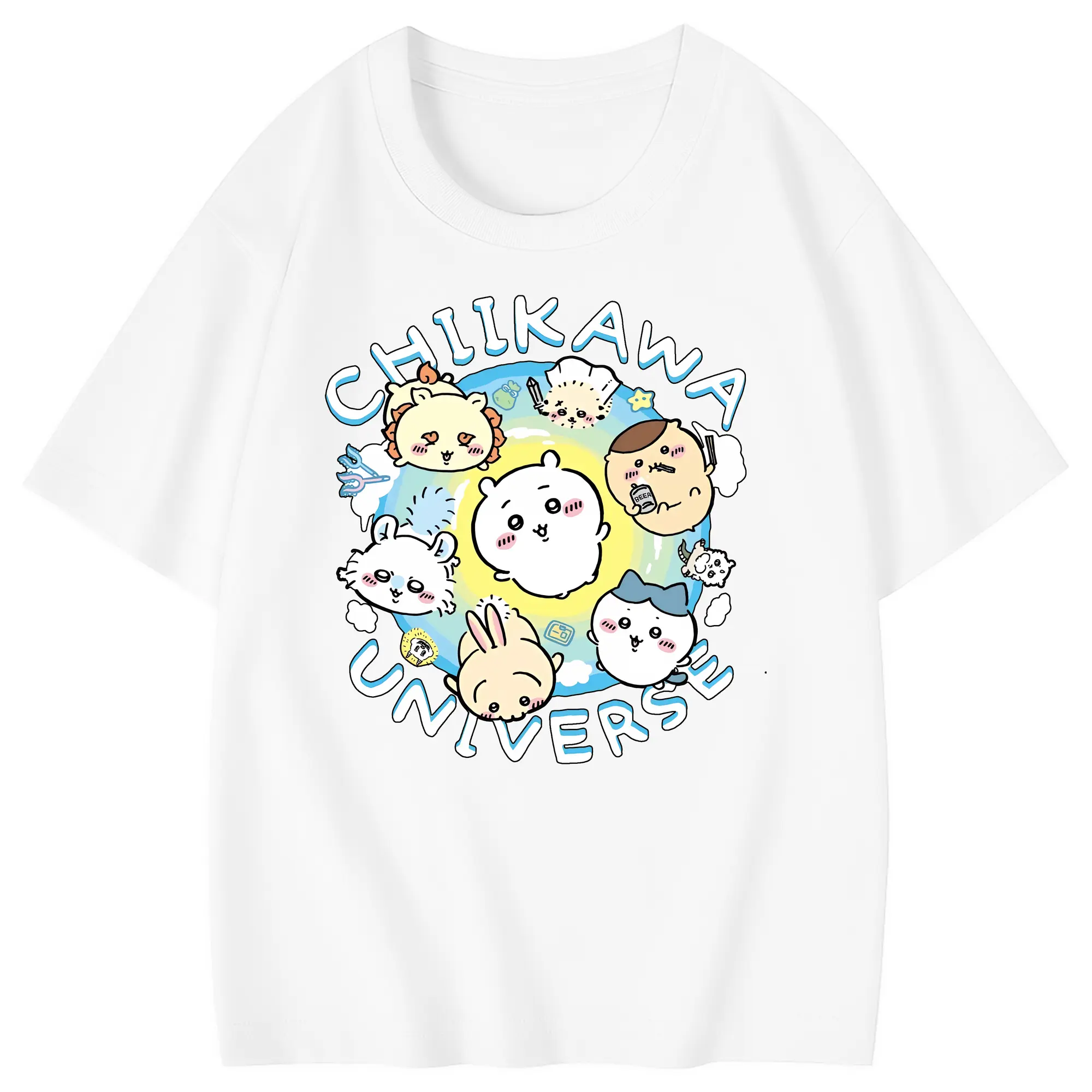 ちい が わ グッズ ちいかわ - 綿100％ キッズTシャツ ・ フロントプリント ・ 快適 通気性 ・ スポーツ カジュアル 散歩用