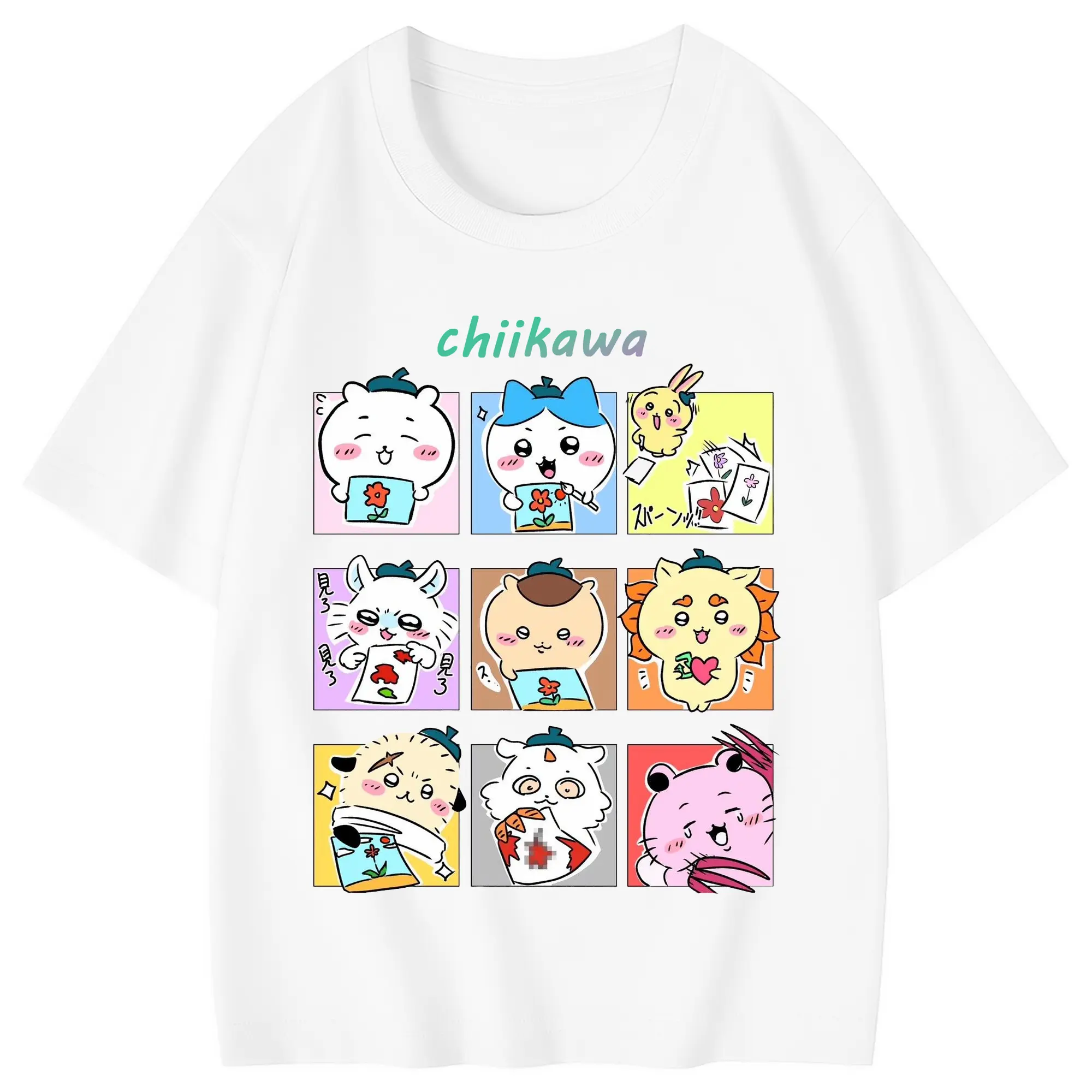 ちい が わ グッズ ちいかわ - 綿100％ キッズTシャツ ・ フロントプリント ・ 快適 通気性 ・ スポーツ カジュアル 散歩用
