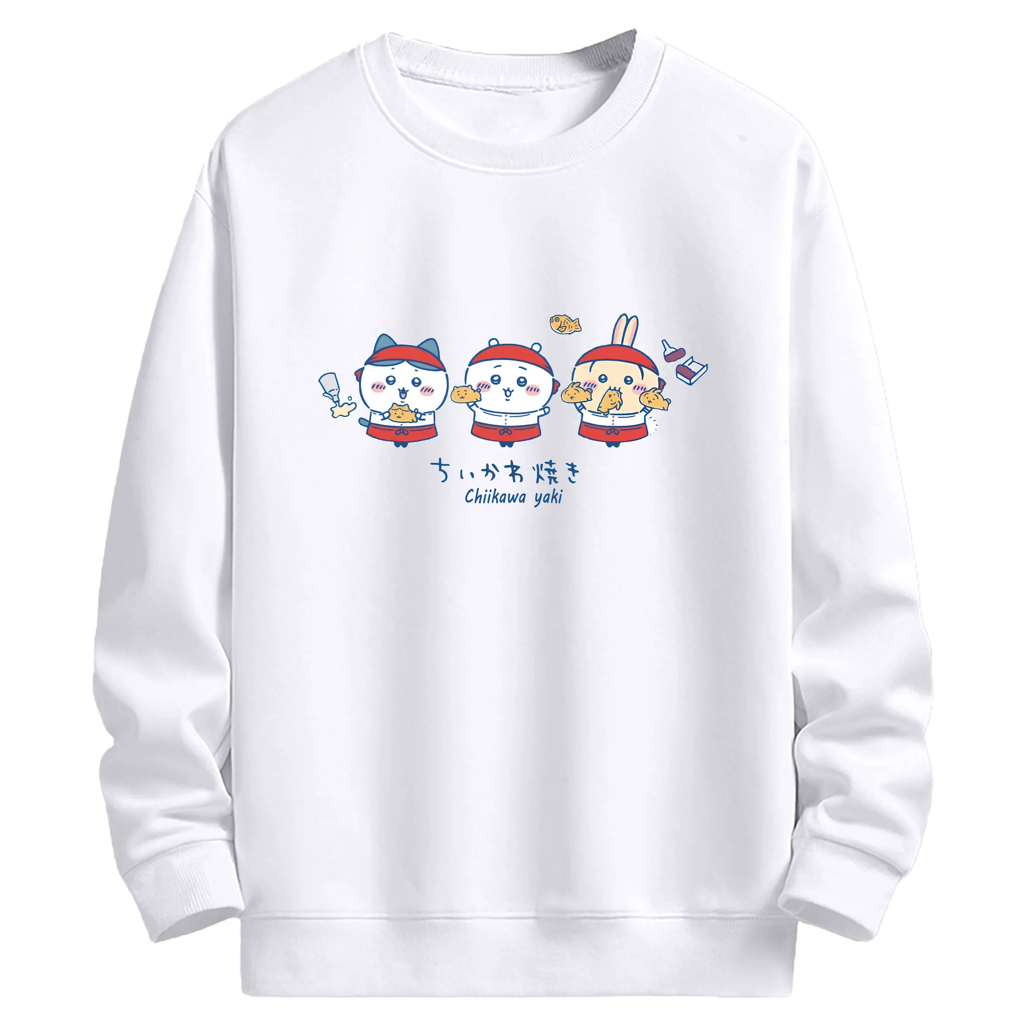 ちい が わ グッズ ちいかわ - 高品質 クルーネック スウェット ・ コットン59％ ポリエステル41％ ・ ユニセックス 長袖 トレーナー ・ カジュアル デイリー スポーツ 散歩用