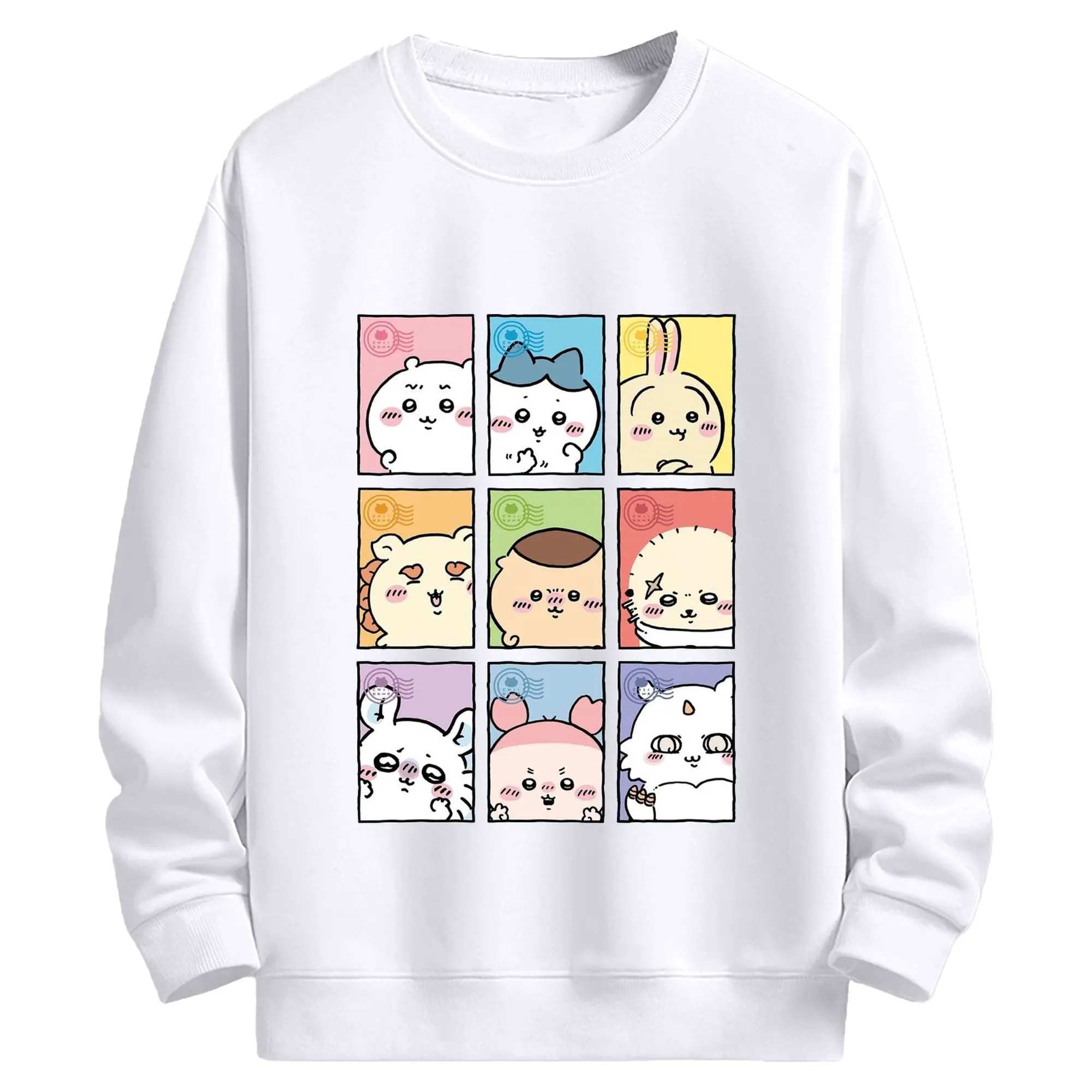 ちい が わ グッズ ちいかわ - 高品質 クルーネック スウェット ・ コットン59％ ポリエステル41％ ・ ユニセックス 長袖 トレーナー ・ カジュアル デイリー スポーツ 散歩用
