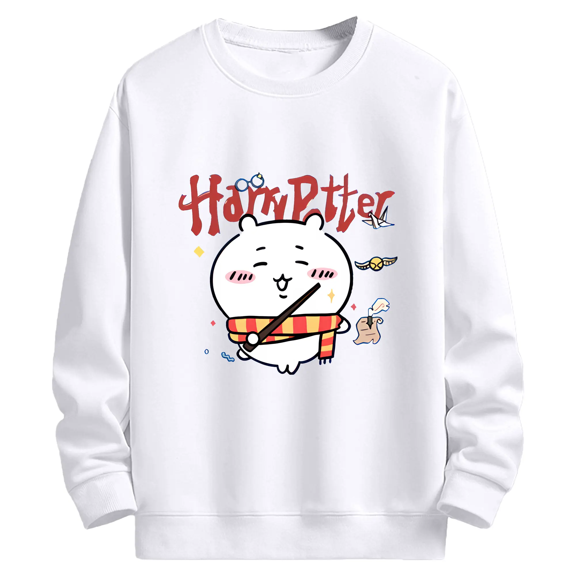 ちい が わ グッズ ちいかわ - 高品質 クルーネック スウェット ・ コットン59％ ポリエステル41％ ・ ユニセックス 長袖 トレーナー ・ カジュアル デイリー スポーツ 散歩用