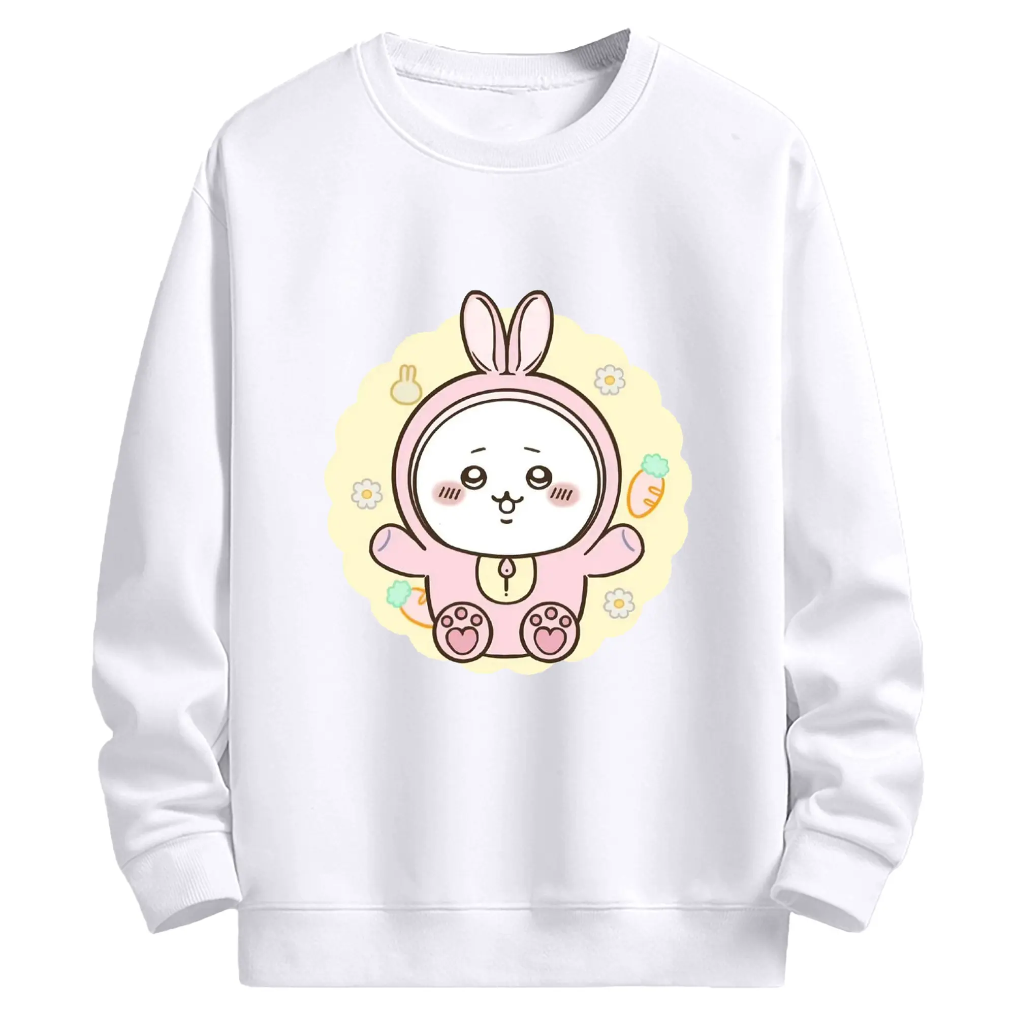 ちい が わ グッズ ちいかわ - 高品質 クルーネック スウェット ・ コットン59％ ポリエステル41％ ・ ユニセックス 長袖 トレーナー ・ カジュアル デイリー スポーツ 散歩用