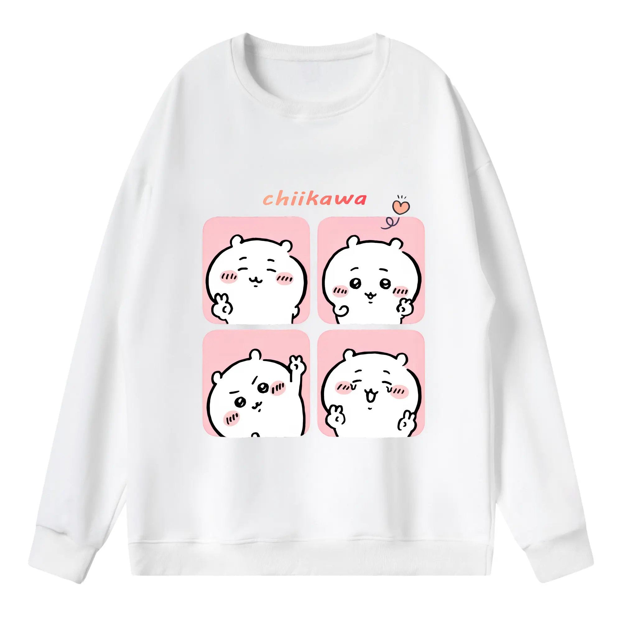 ちい が わ グッズ ちいかわ - 薄手 クルーネック スウェット 裏毛260g · ポリエステル 春秋向け カジュアル 男女兼用 · トレーナー デイリー スポーツ 散歩に最適