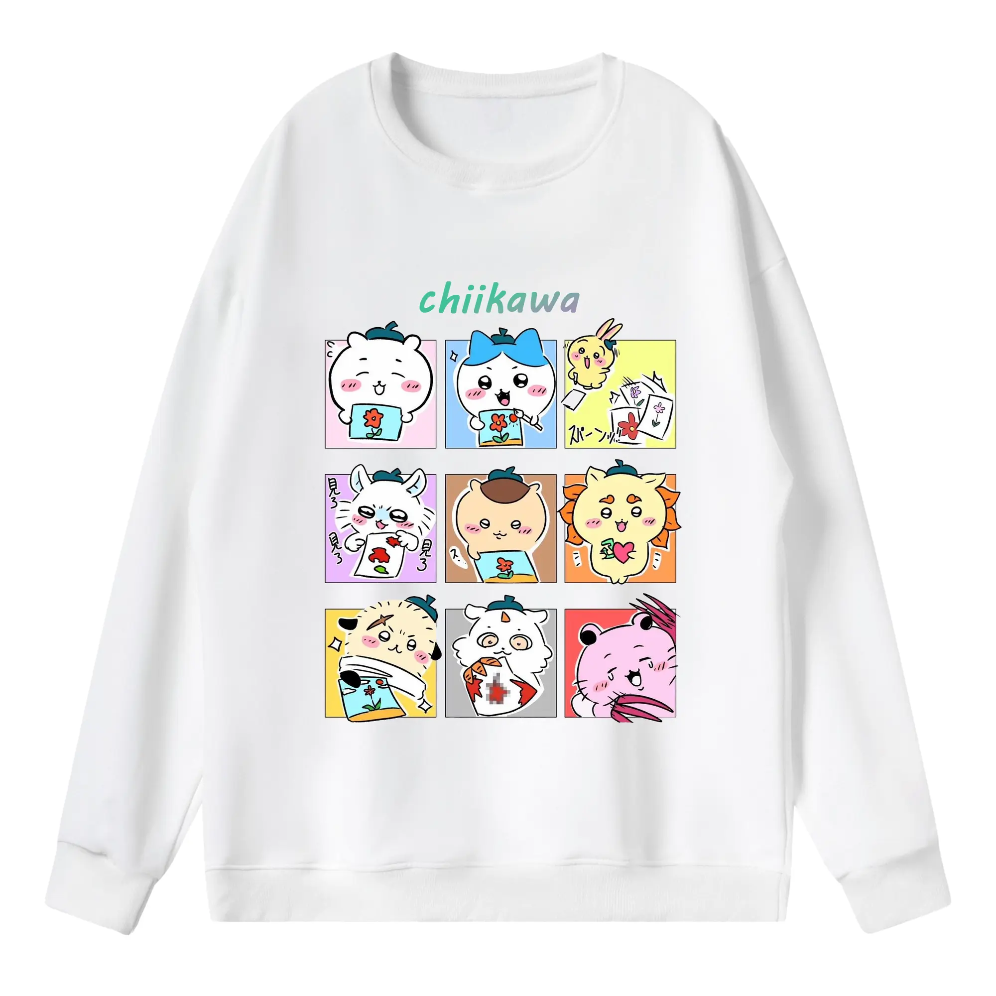 ちい が わ グッズ ちいかわ - 薄手 クルーネック スウェット 裏毛260g · ポリエステル 春秋向け カジュアル 男女兼用 · トレーナー デイリー スポーツ 散歩に最適