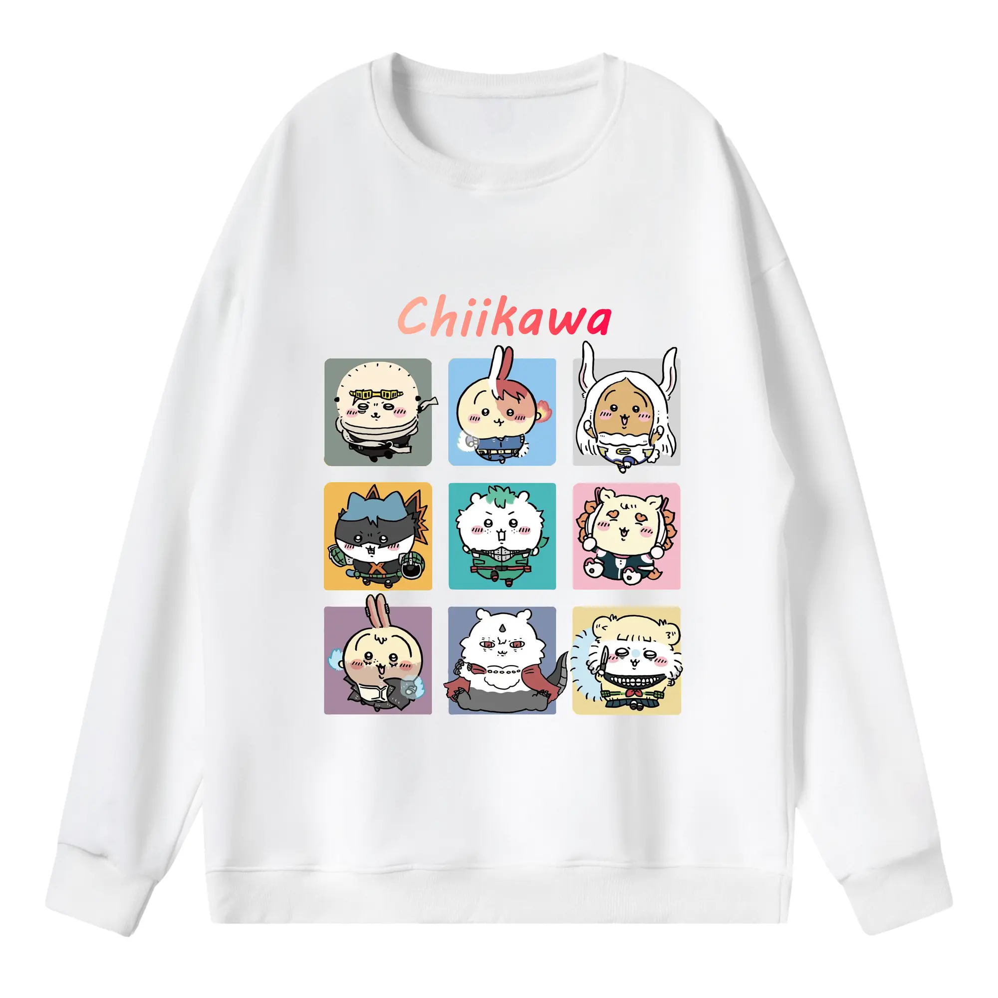 ちい が わ グッズ ちいかわ - 薄手 クルーネック スウェット 裏毛260g · ポリエステル 春秋向け カジュアル 男女兼用 · トレーナー デイリー スポーツ 散歩に最適