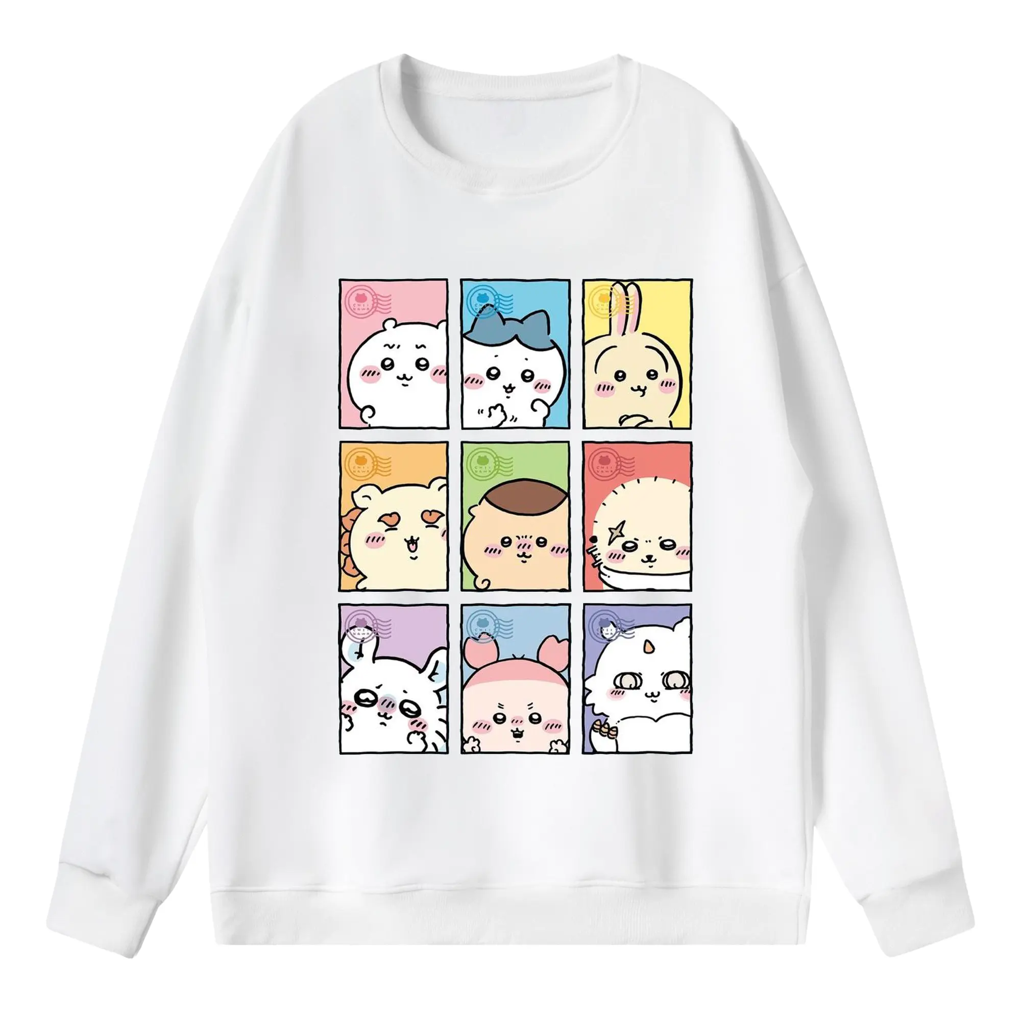 ちい が わ グッズ ちいかわ - 薄手 クルーネック スウェット 裏毛260g · ポリエステル 春秋向け カジュアル 男女兼用 · トレーナー デイリー スポーツ 散歩に最適