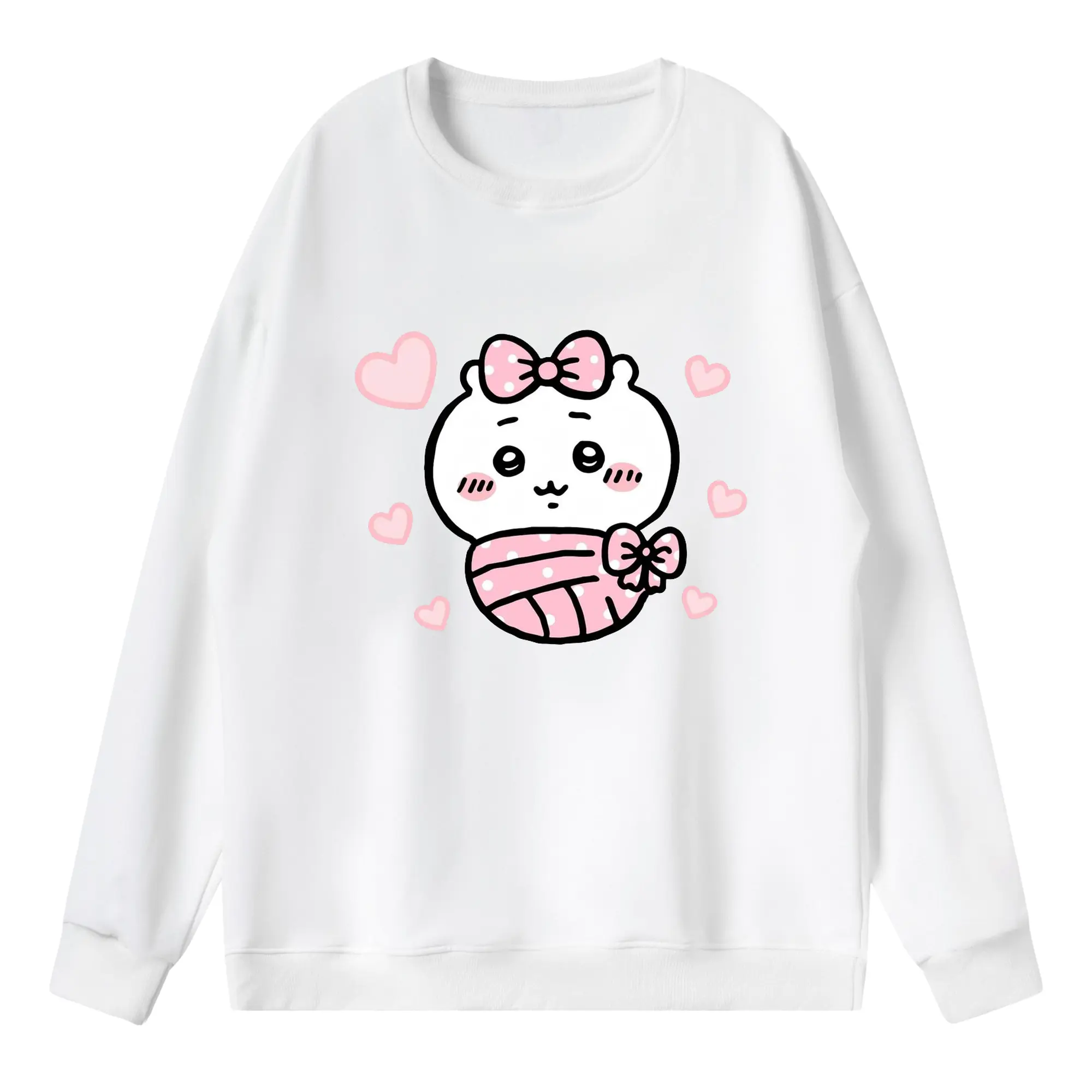 ちい が わ グッズ ちいかわ - 薄手 クルーネック スウェット 裏毛260g · ポリエステル 春秋向け カジュアル 男女兼用 · トレーナー デイリー スポーツ 散歩に最適