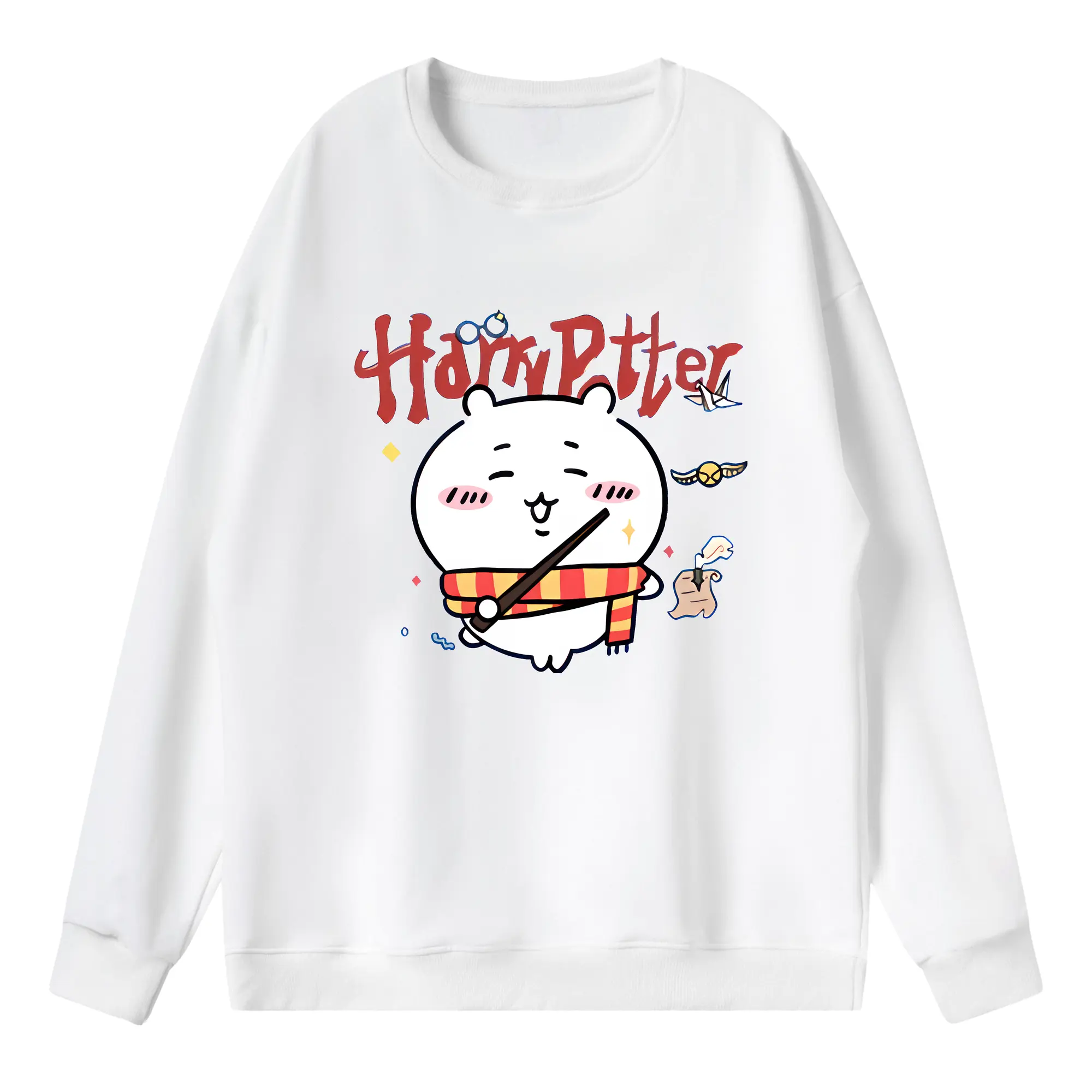 ちい が わ グッズ ちいかわ - 薄手 クルーネック スウェット 裏毛260g · ポリエステル 春秋向け カジュアル 男女兼用 · トレーナー デイリー スポーツ 散歩に最適