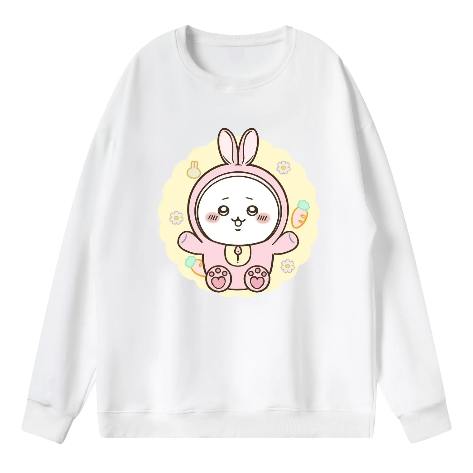 ちい が わ グッズ ちいかわ - 薄手 クルーネック スウェット 裏毛260g · ポリエステル 春秋向け カジュアル 男女兼用 · トレーナー デイリー スポーツ 散歩に最適