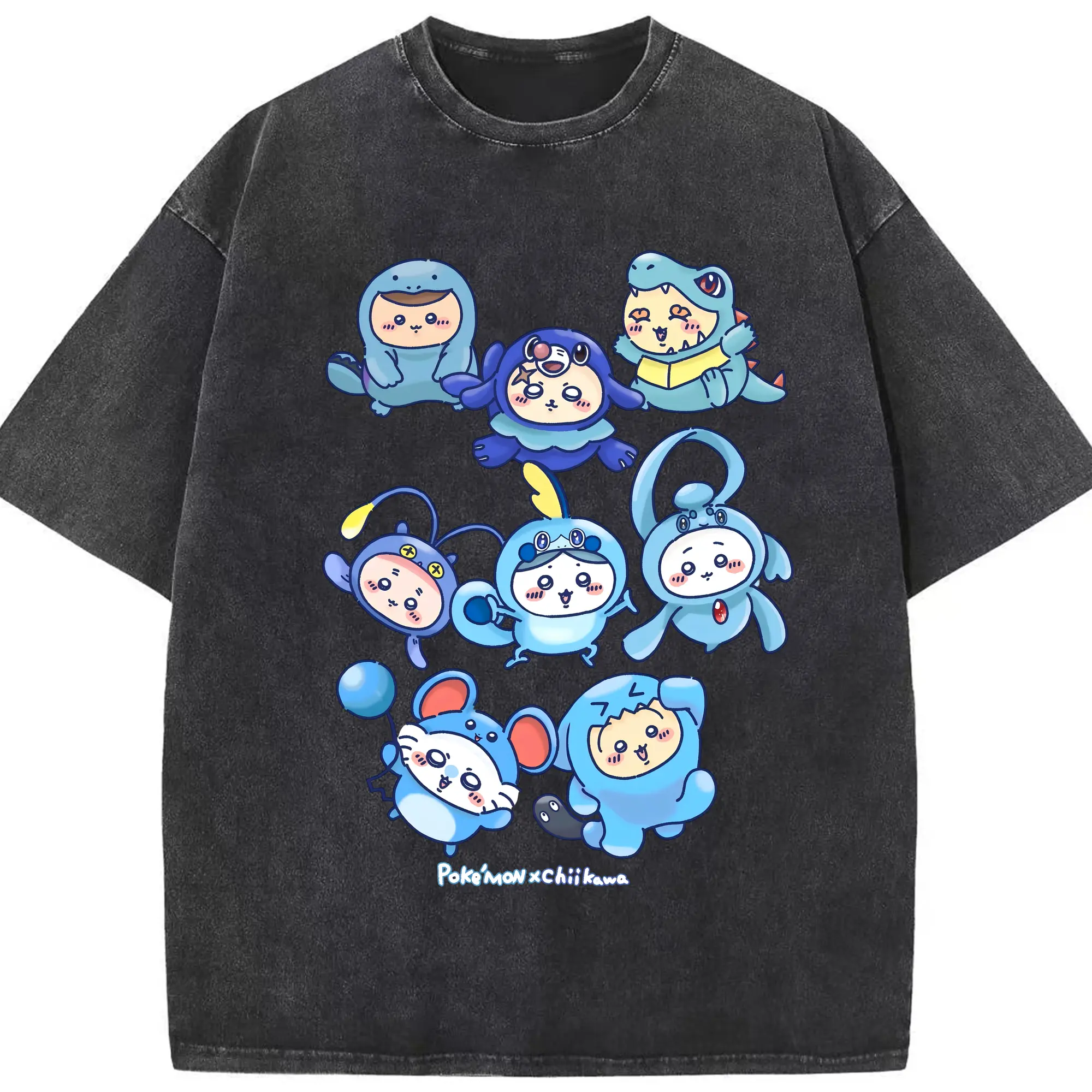 ちい が わ グッズ ちいかわ - 綿100％ ヴィンテージ風 半袖Tシャツ ・ フロントプリント ・ 柔らか肌触り ・ 通気性 快適 ・ スポーツ カジュアル 外出用