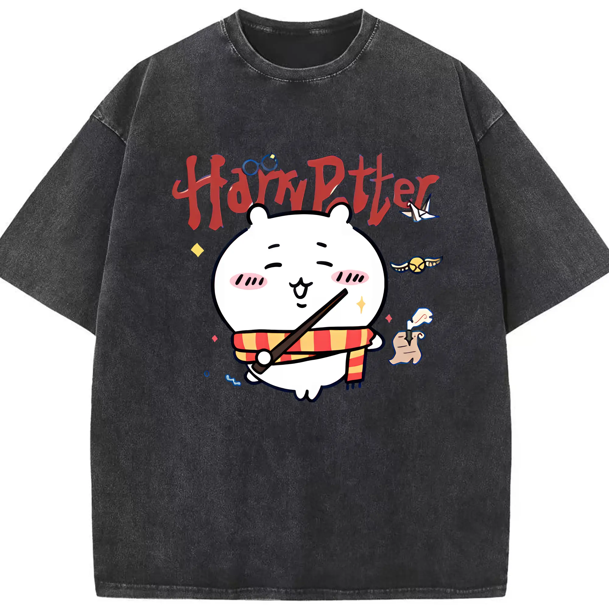 ちい が わ グッズ ちいかわ - 綿100％ ヴィンテージ風 半袖Tシャツ ・ フロントプリント ・ 柔らか肌触り ・ 通気性 快適 ・ スポーツ カジュアル 外出用