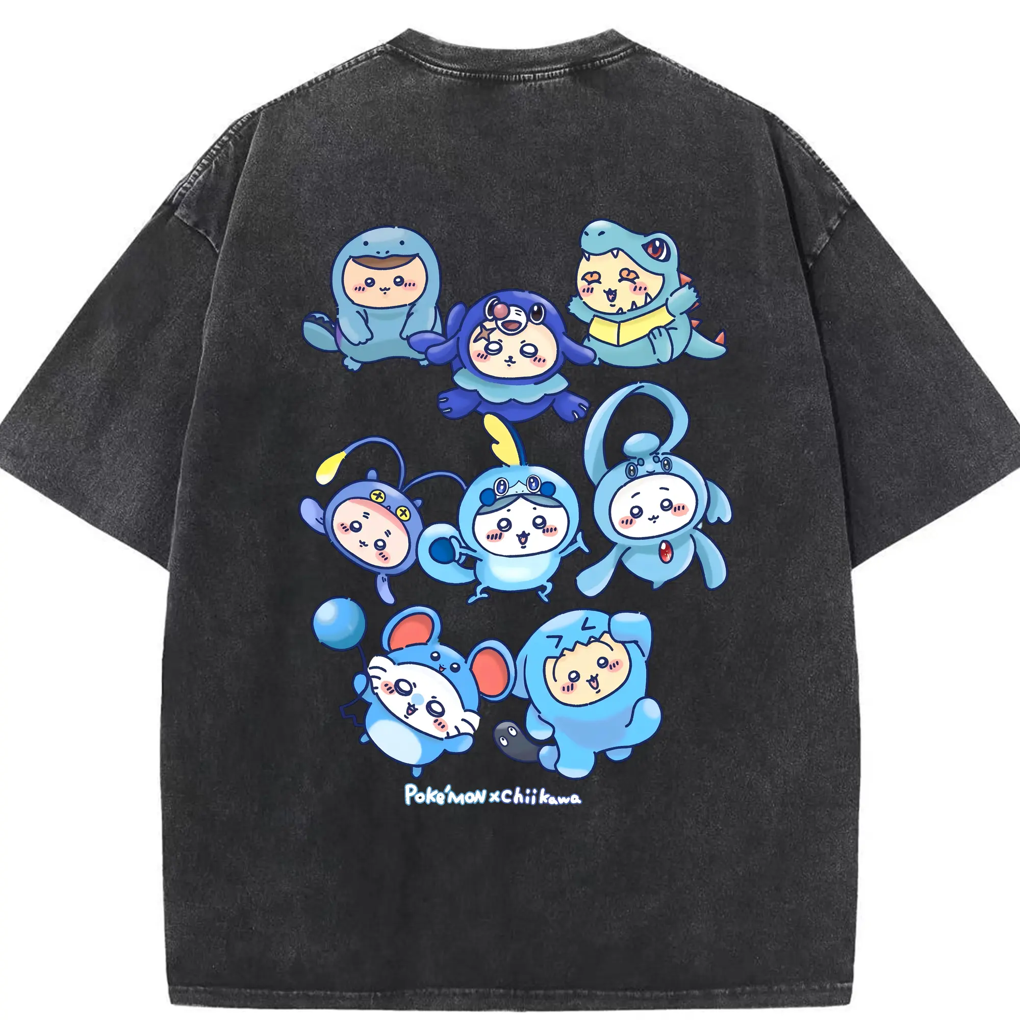 ちい が わ グッズ ちいかわ - 綿100％ ヴィンテージ風 半袖Tシャツ ・ 背面プリント ・ 柔らか肌触り ・ 通気性 快適 ・ スポーツ カジュアル 外出用