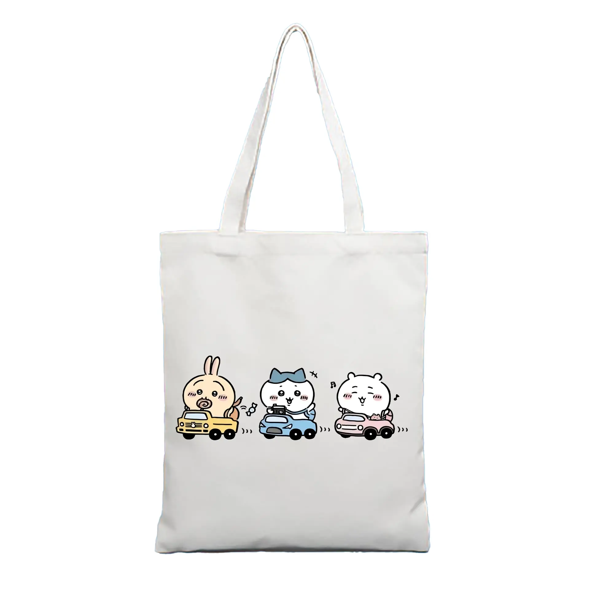 ちい が わ グッズ ハチワレ - 縦型キャンバス手提げバッグ（トートバッグ） ・ キャンバス素材 ・ ショッピング用 ・ 軽量 丈夫 お手入れ簡単