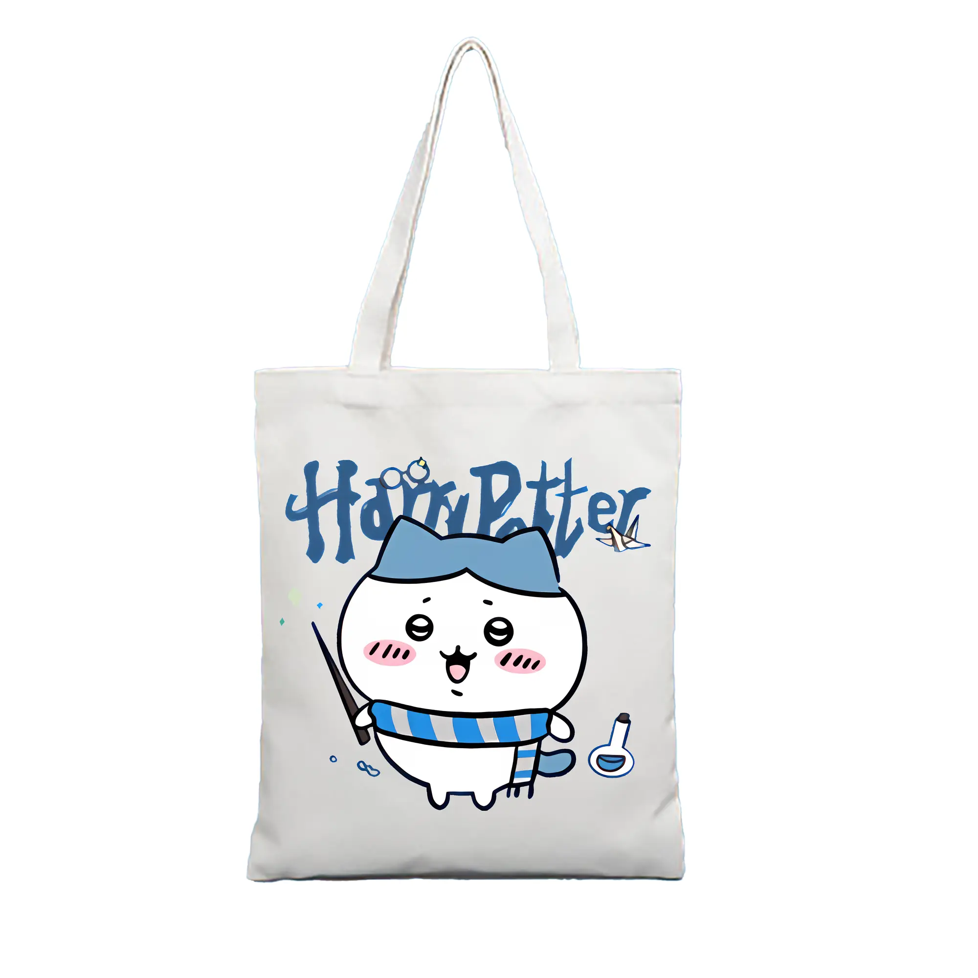 ちい が わ グッズ ハチワレ - 縦型キャンバス手提げバッグ（トートバッグ） ・ キャンバス素材 ・ ショッピング用 ・ 軽量 丈夫 お手入れ簡単