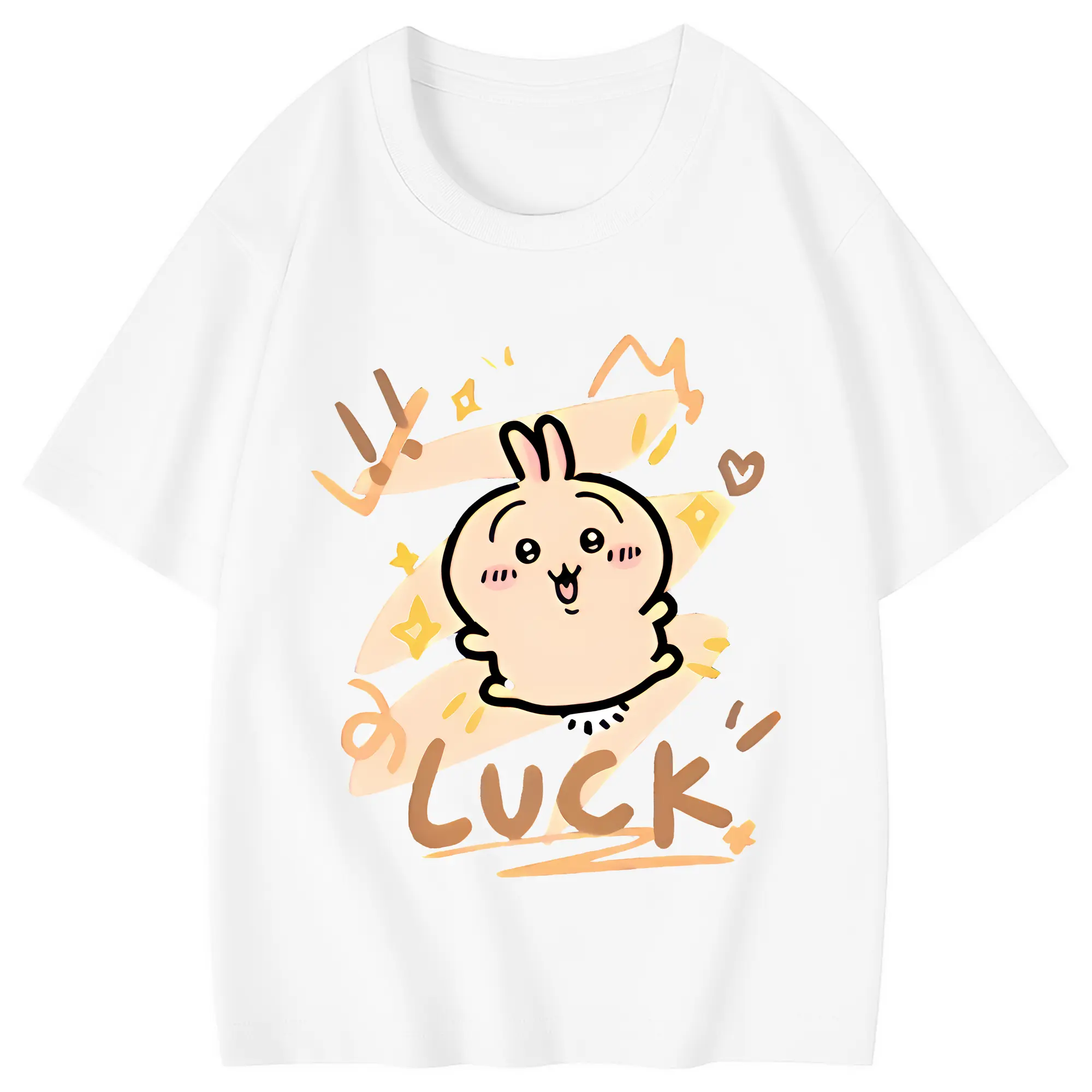 ちい が わ グッズ うさぎ - 綿100％ キッズTシャツ ・ フロントプリント ・ 快適 通気性 ・ スポーツ カジュアル 散歩用
