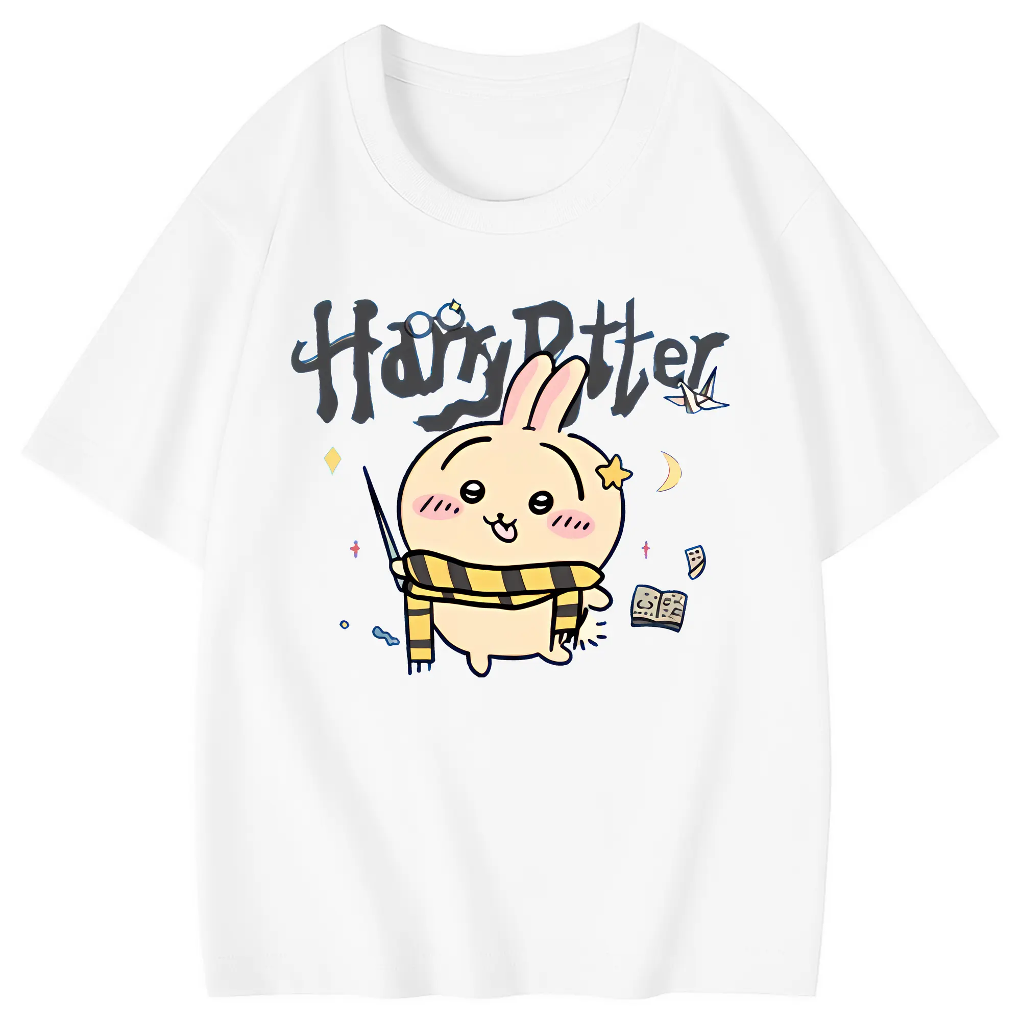 ちい が わ グッズ うさぎ - 綿100％ キッズTシャツ ・ フロントプリント ・ 快適 通気性 ・ スポーツ カジュアル 散歩用
