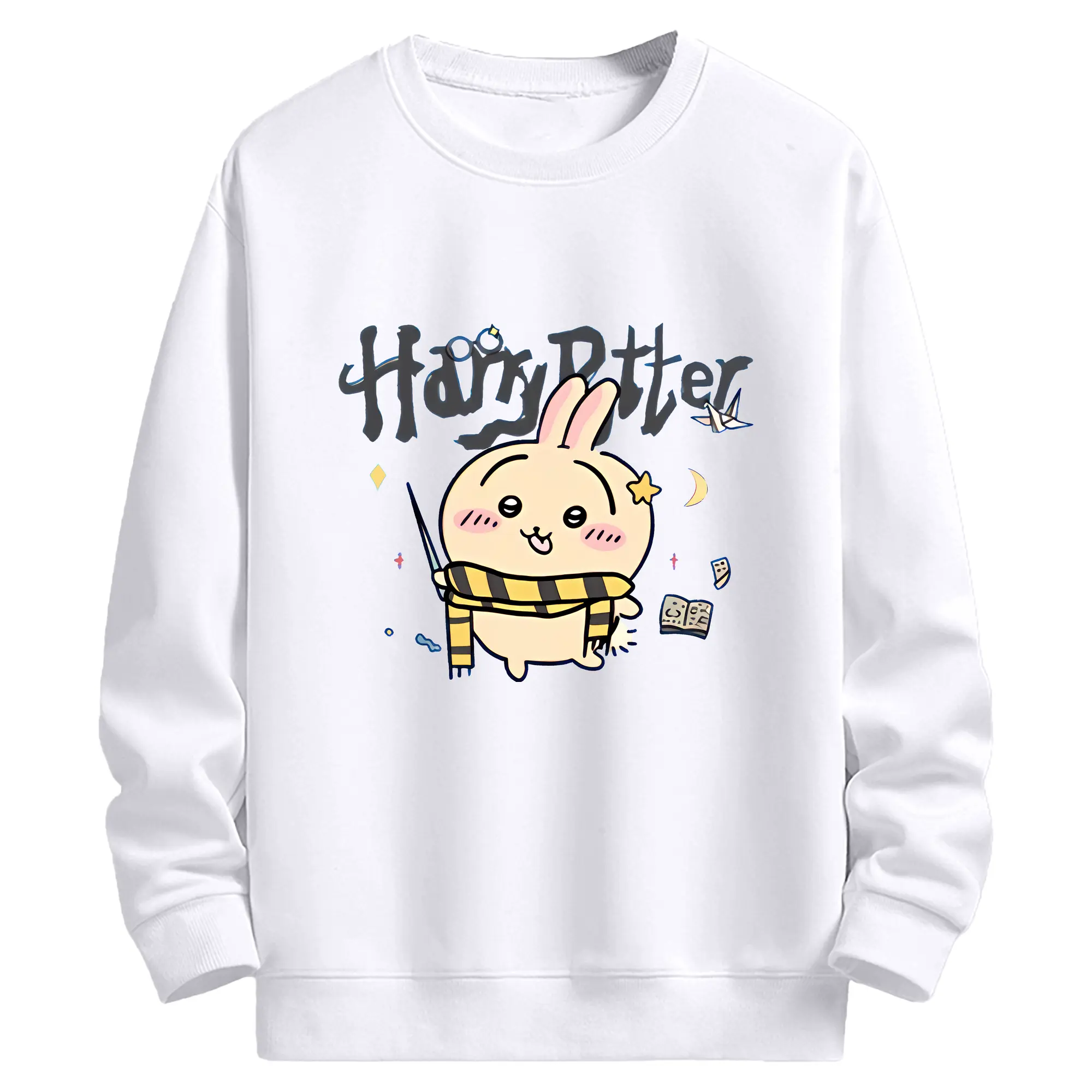 ちい が わ グッズ うさぎ - 高品質 クルーネック スウェット ・ コットン59％ ポリエステル41％ ・ ユニセックス 長袖 トレーナー ・ カジュアル デイリー スポーツ 散歩用